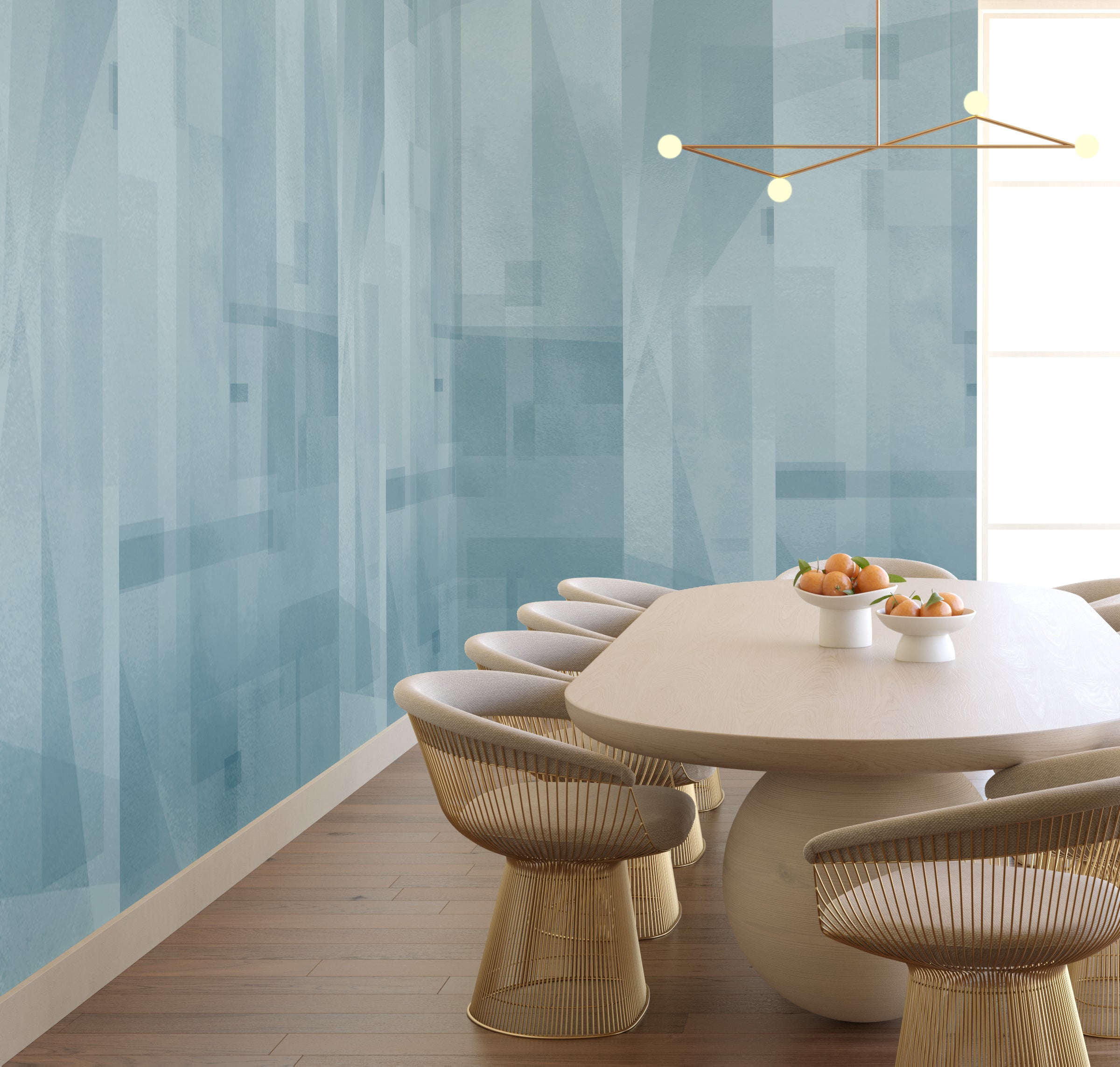 Papier Máché © Mural Wallpaper in Robin's Egg