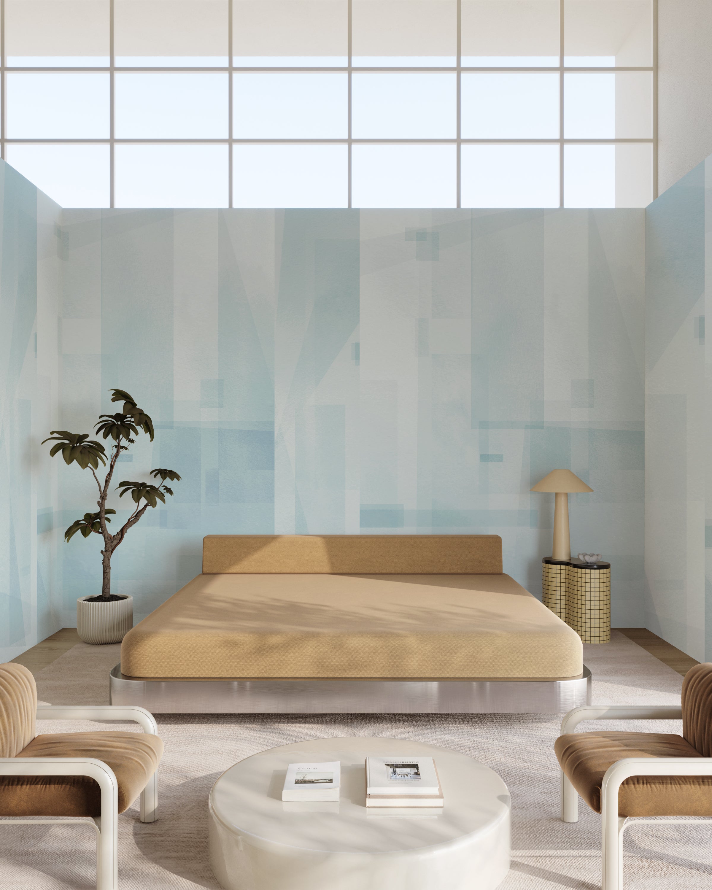 Papier Máché © Mural Wallpaper in Robin's Egg