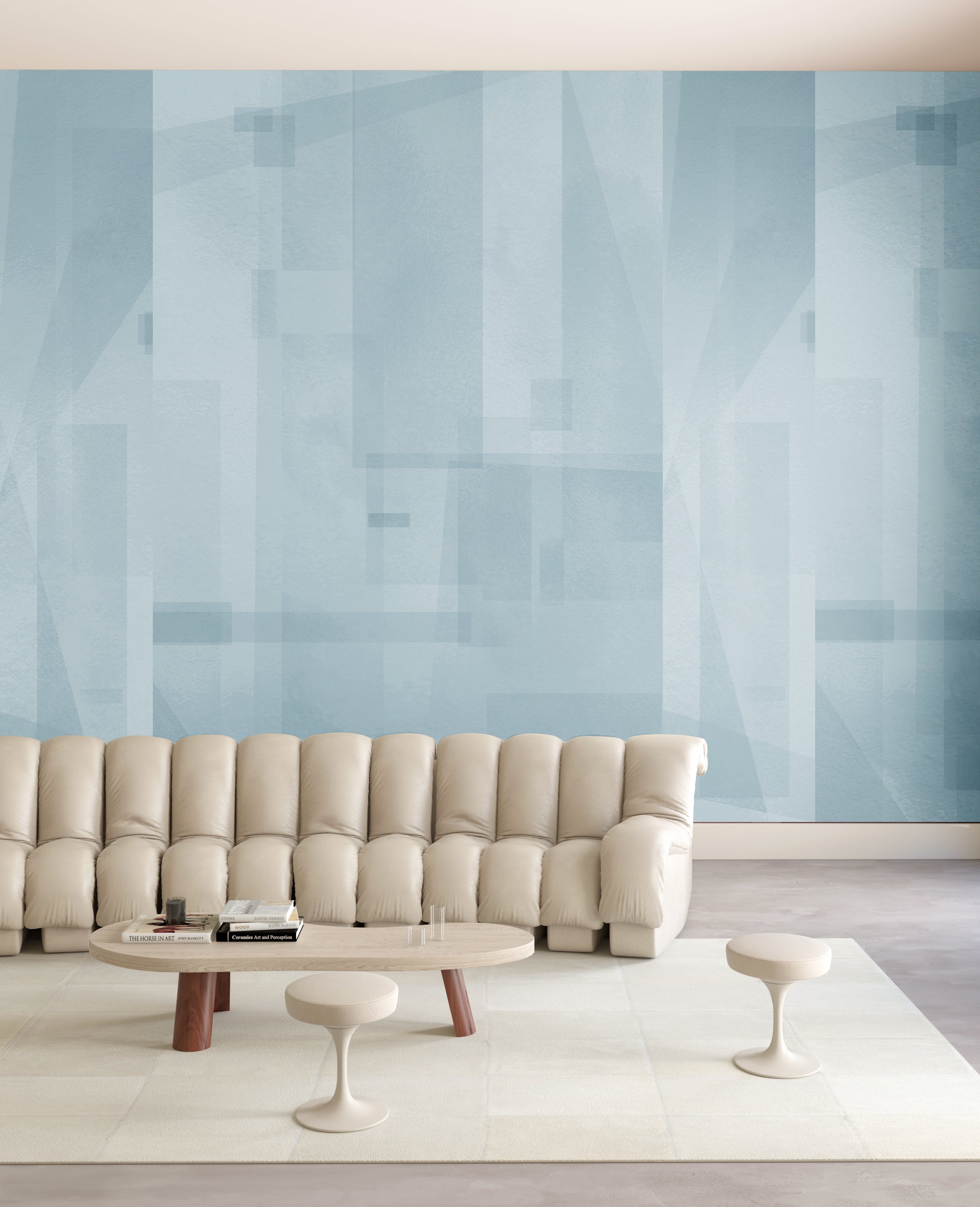 Papier Máché © Mural Wallpaper in Robin's Egg