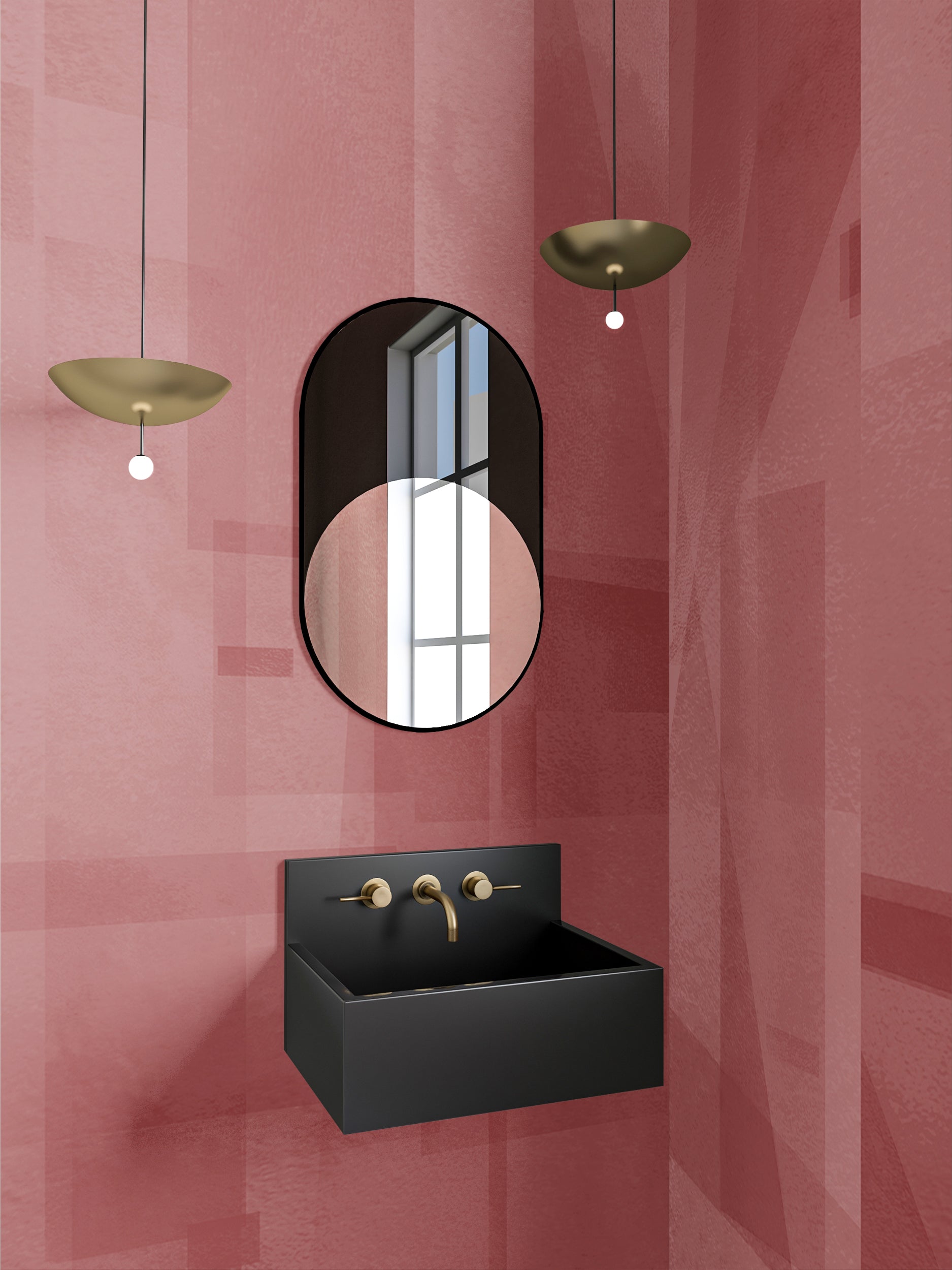 Papier Máché © Mural Wallpaper in Rose