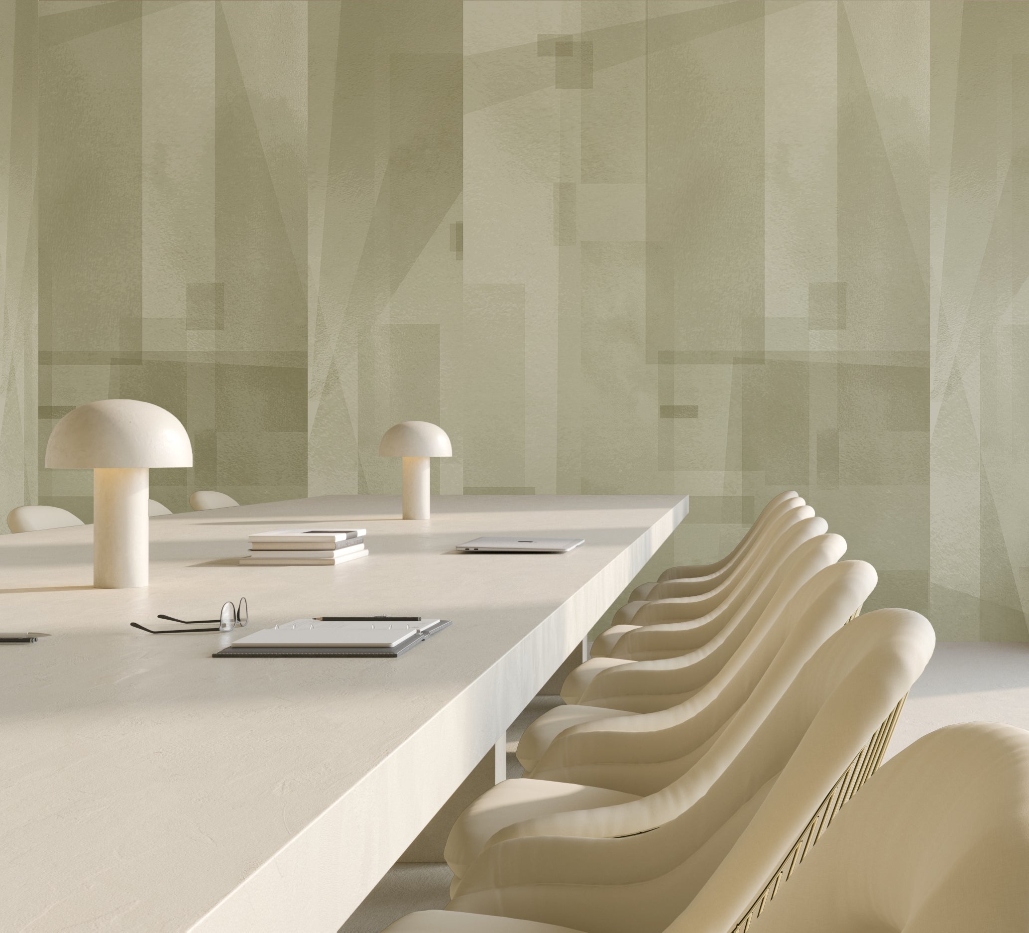 Papier Máché © Mural Wallpaper in Sage