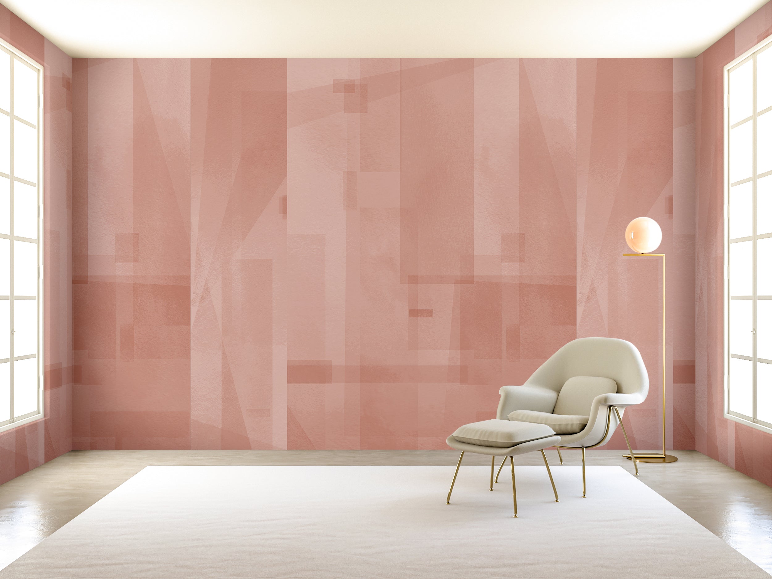 Papier Máché © Mural Wallpaper in Terracotta