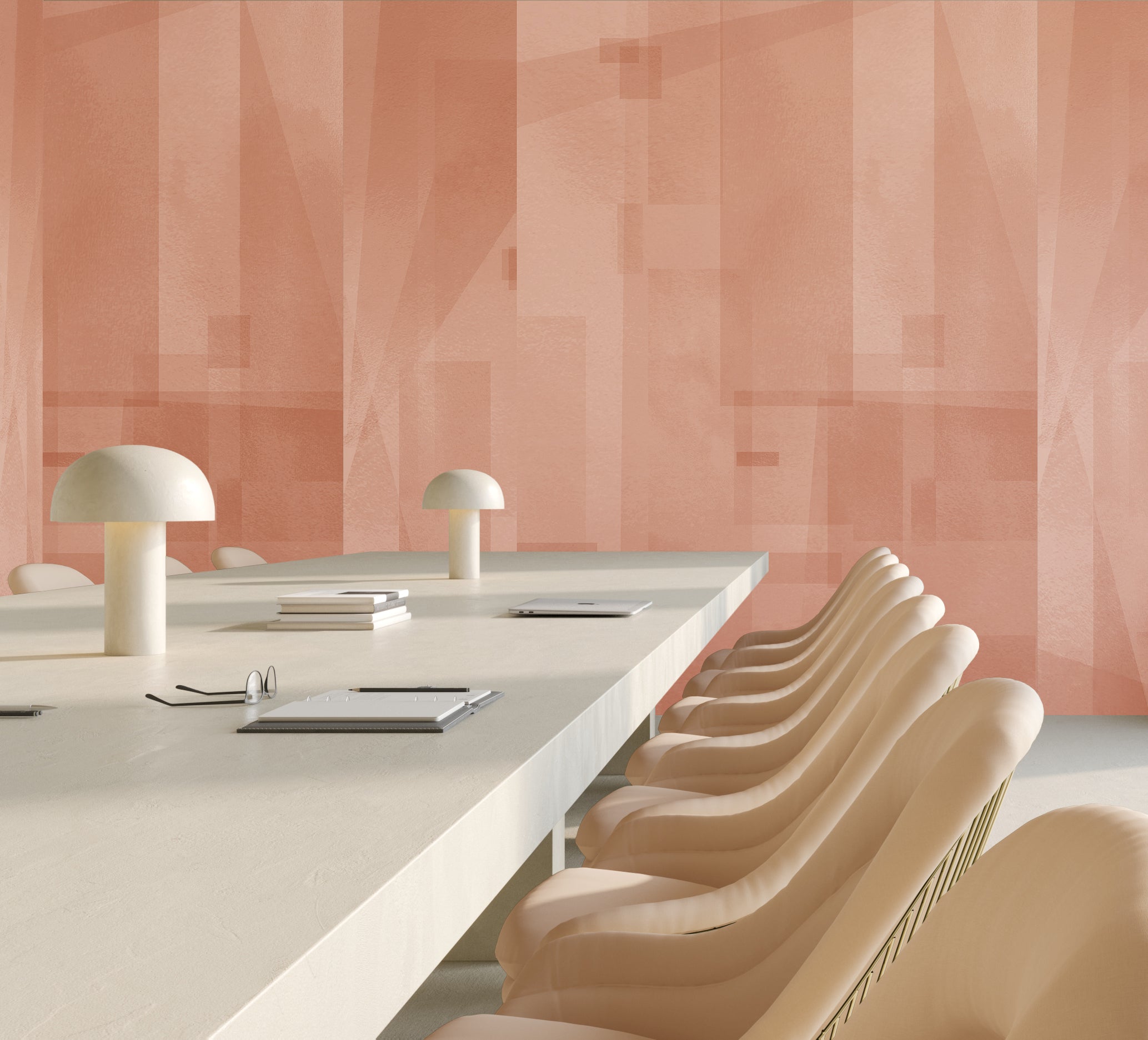 Papier Máché © Mural Wallpaper in Terracotta