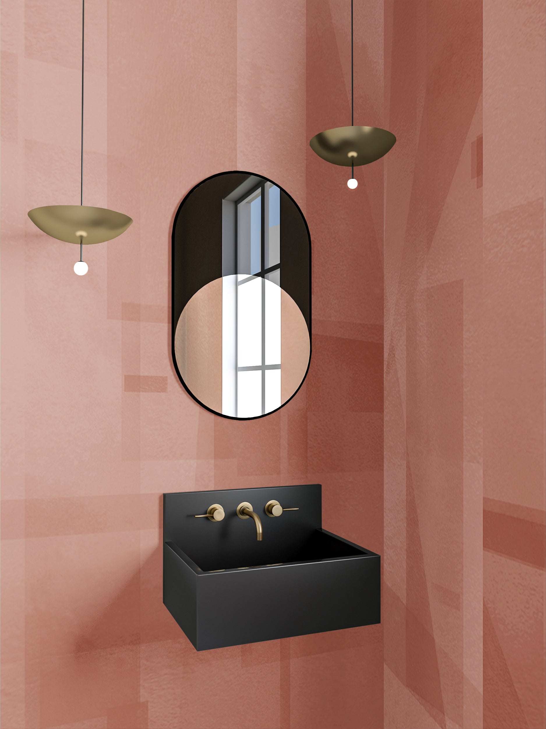 Papier Máché © Mural Wallpaper in Terracotta