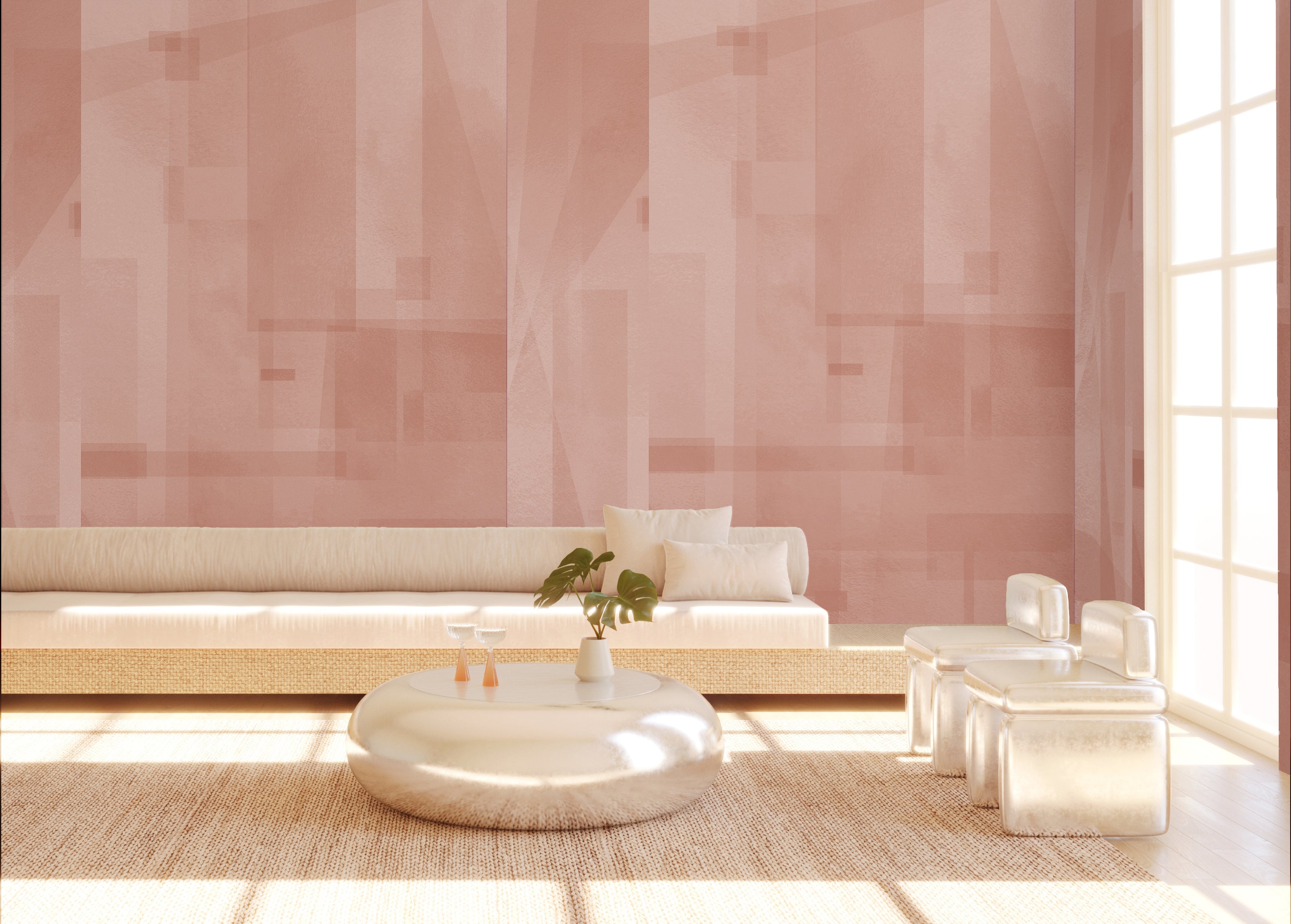 Papier Máché © Mural Wallpaper in Terracotta