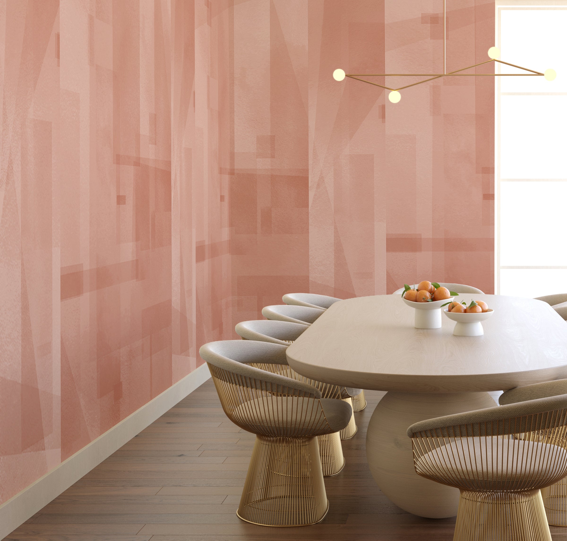 Papier Máché © Mural Wallpaper in Terracotta