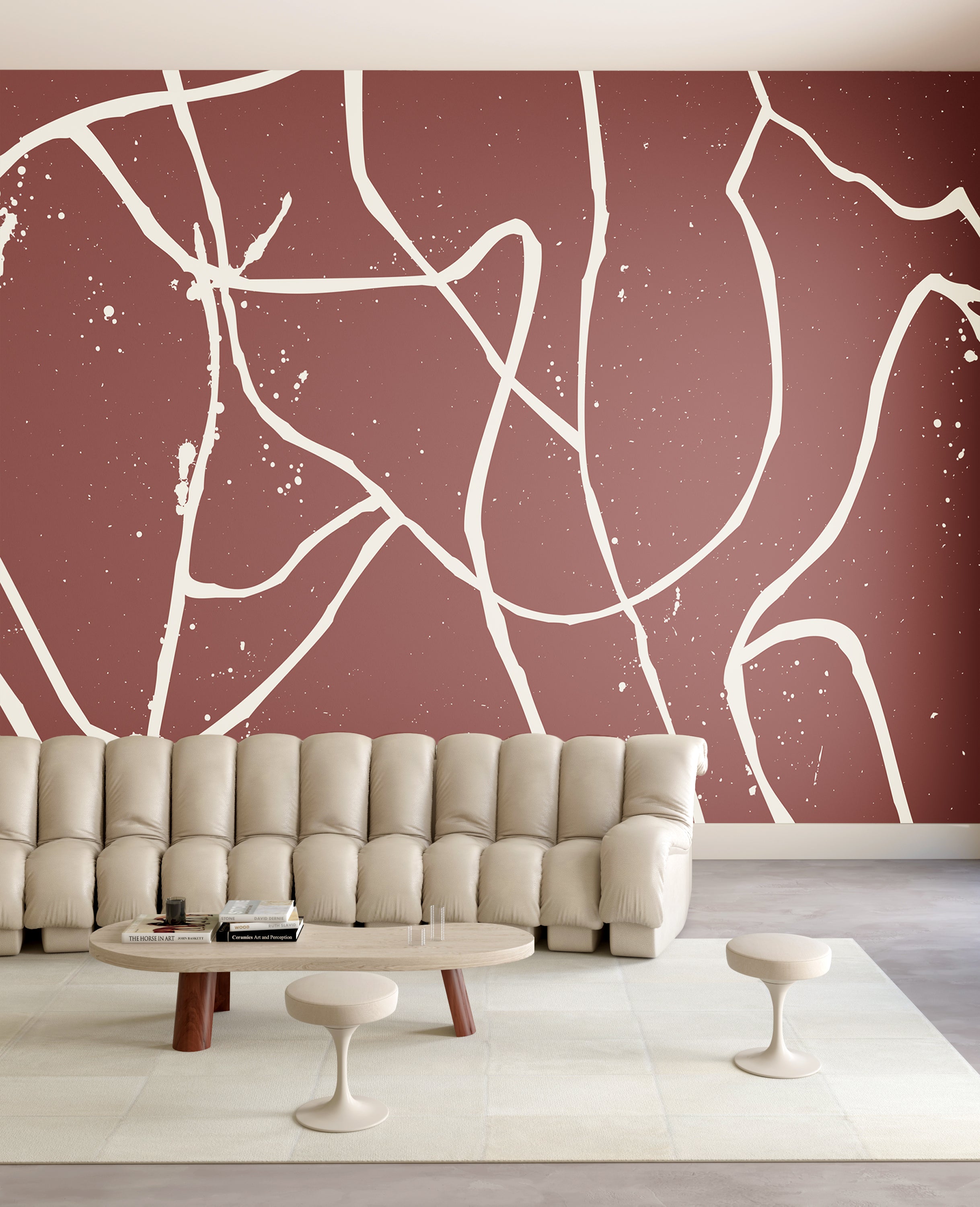 Playground© Mural Wallpaper in Crimson