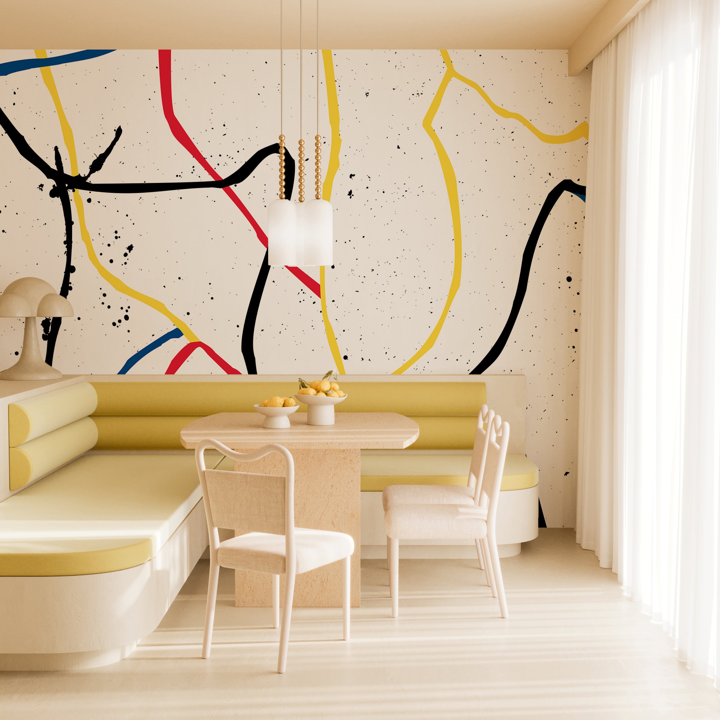 Playground© Mural Wallpaper in Eames + White