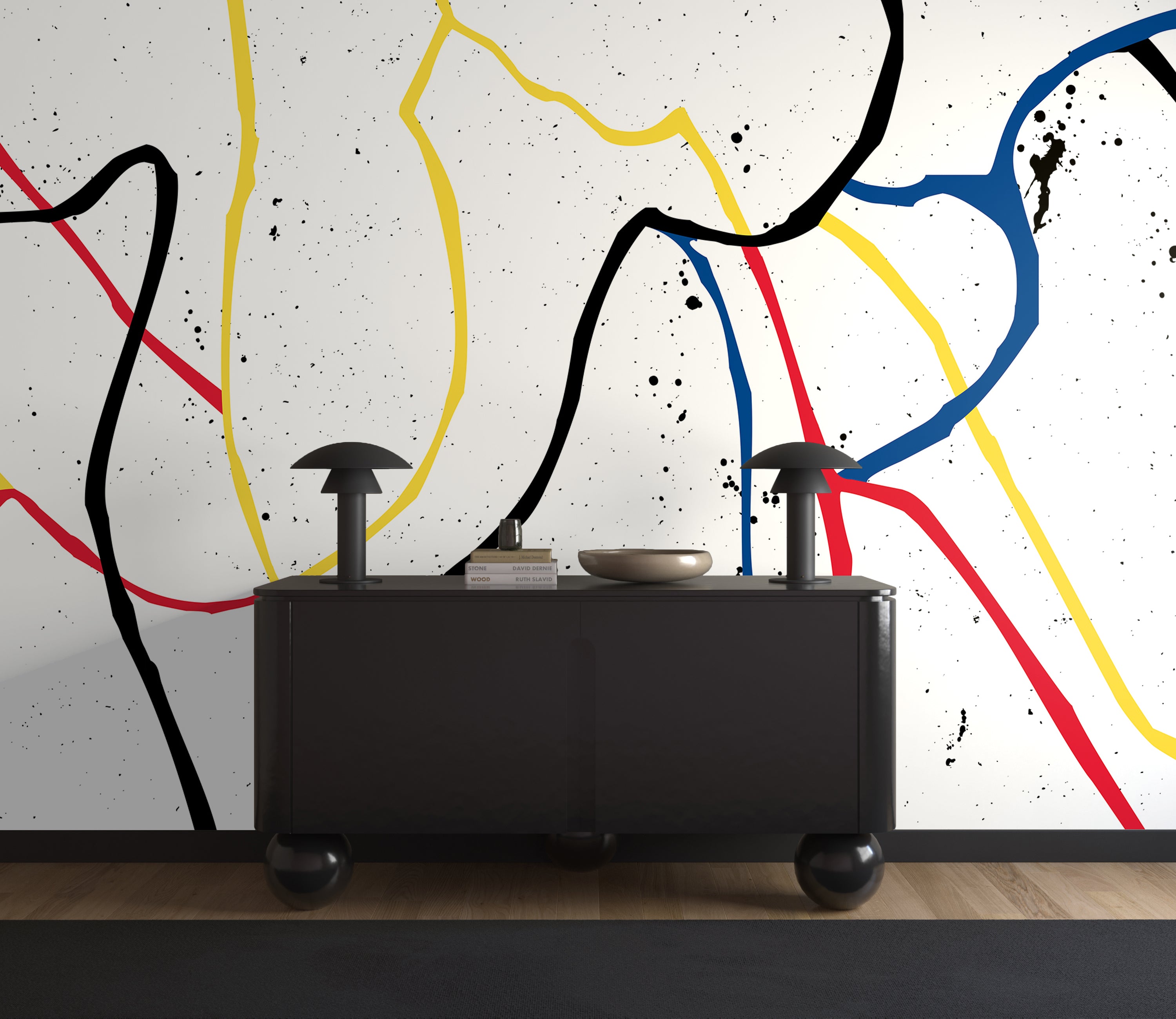 Playground© Mural Wallpaper in Eames + White