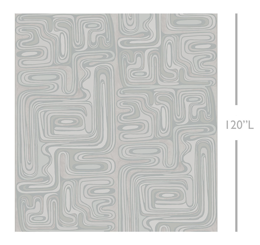 Playhouse© Mural Wallpaper in Dusty Grey