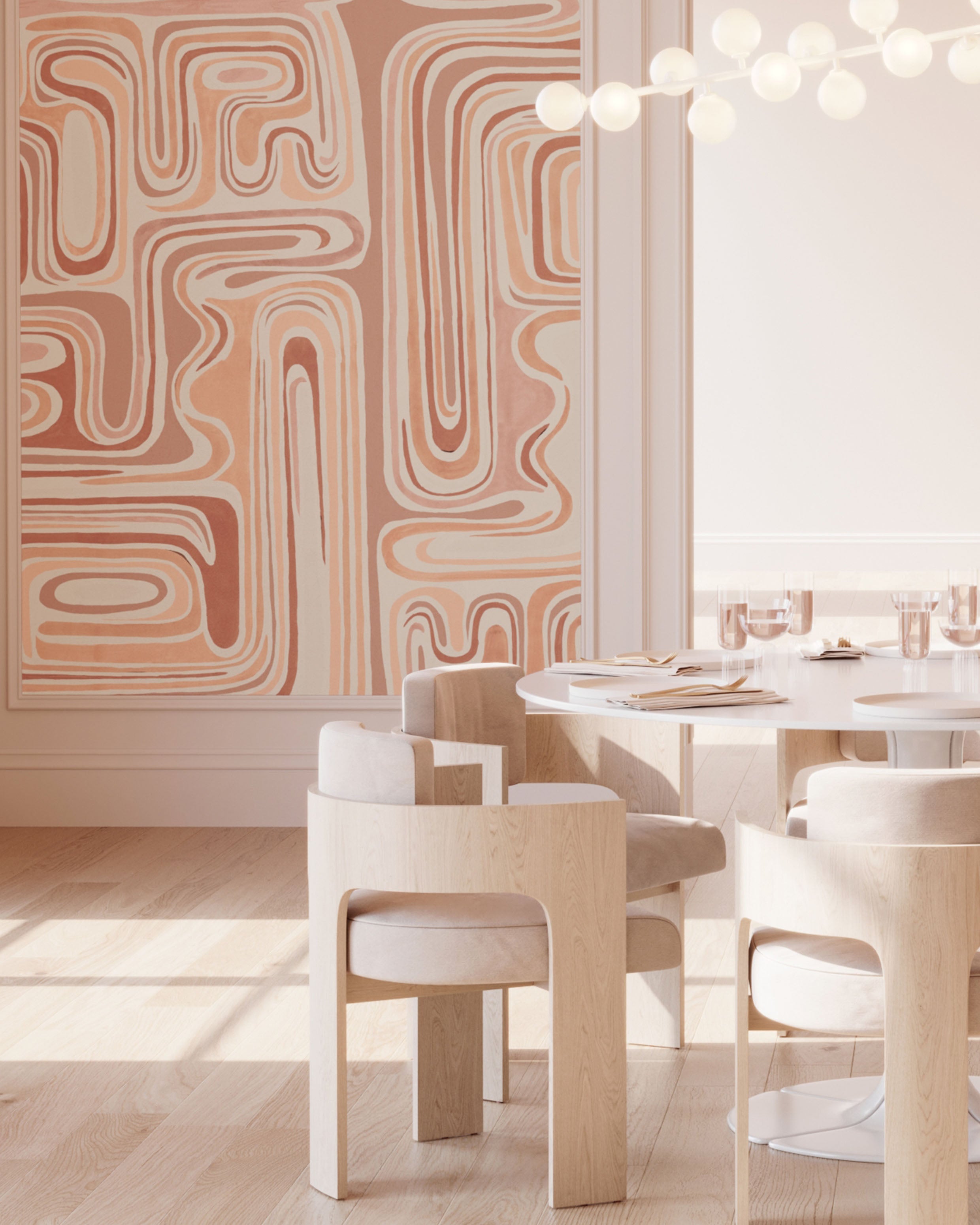 Playhouse© Mural Wallpaper in Mauve