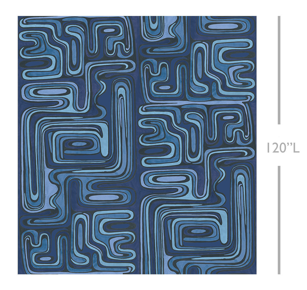 Playhouse© Mural Wallpaper in Navy