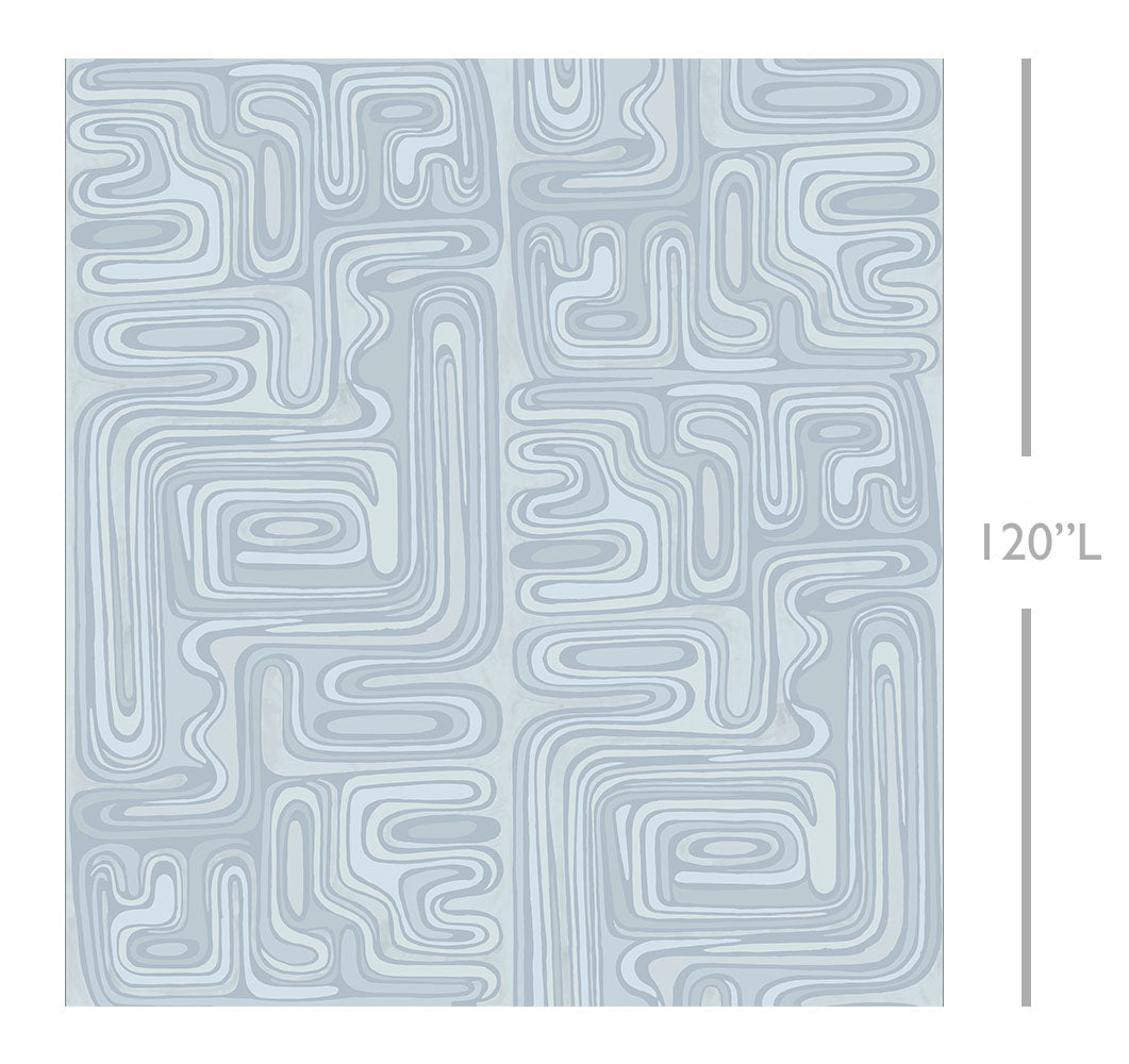 Playhouse© Mural Wallpaper in Pale Blue