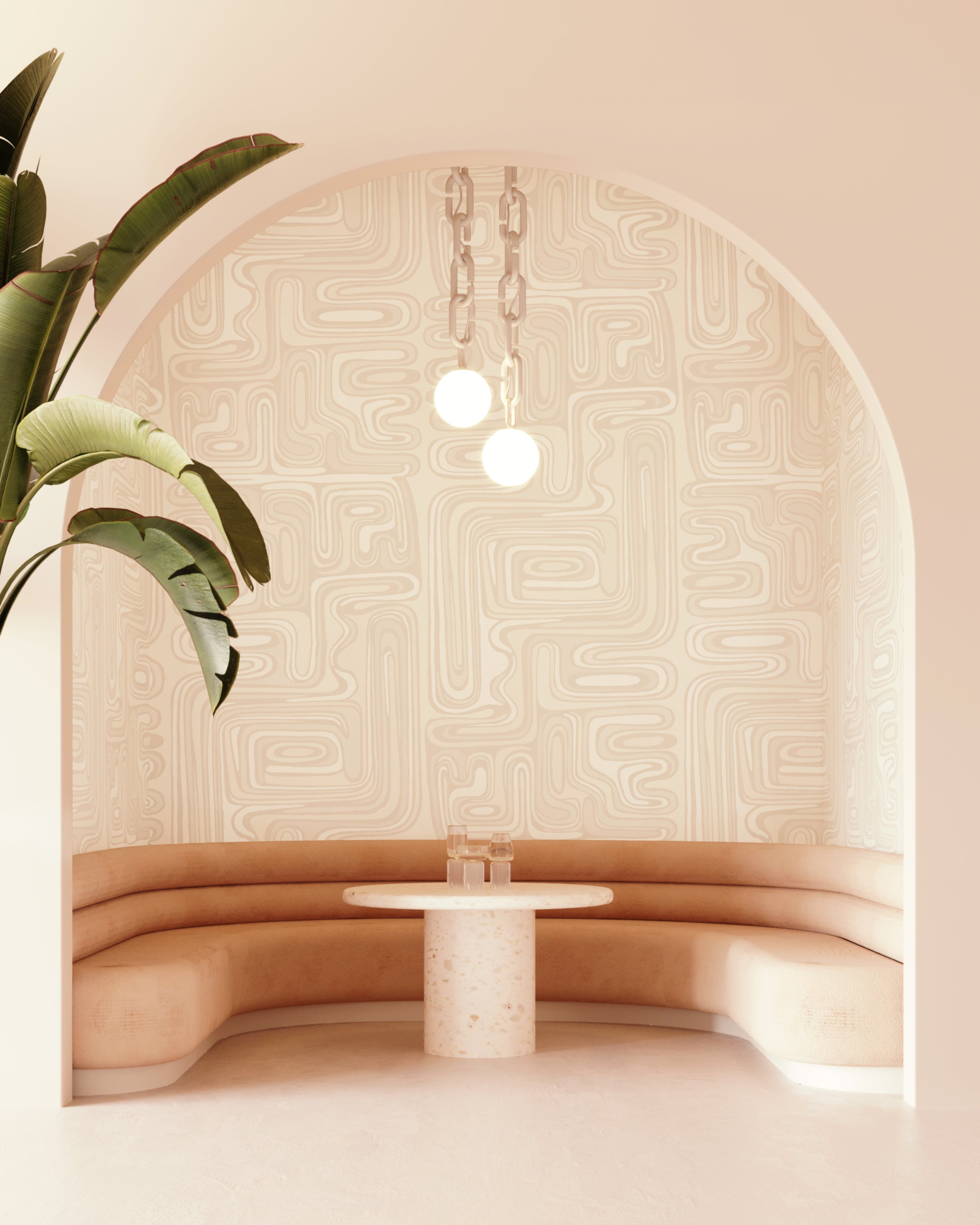 Playhouse© Mural Wallpaper in Putty