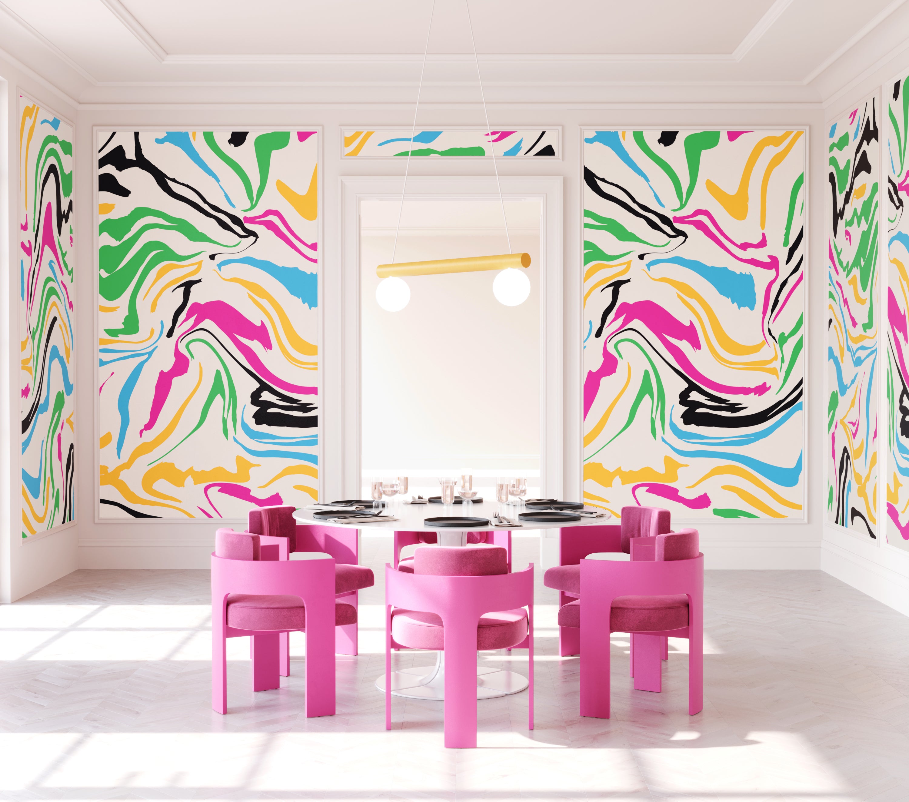 Primal© Multi Mural Wallpaper in Miami