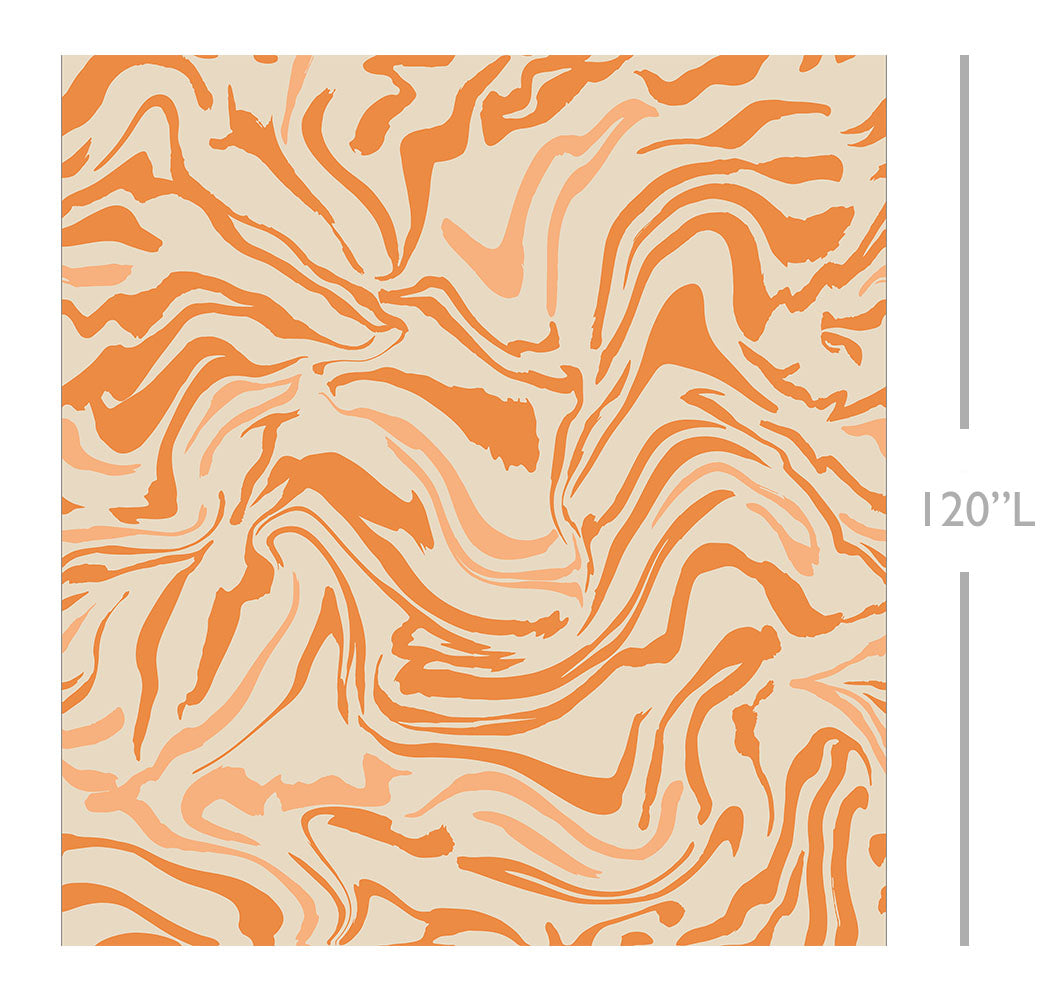 Primal© Multi Mural Wallpaper in Orange