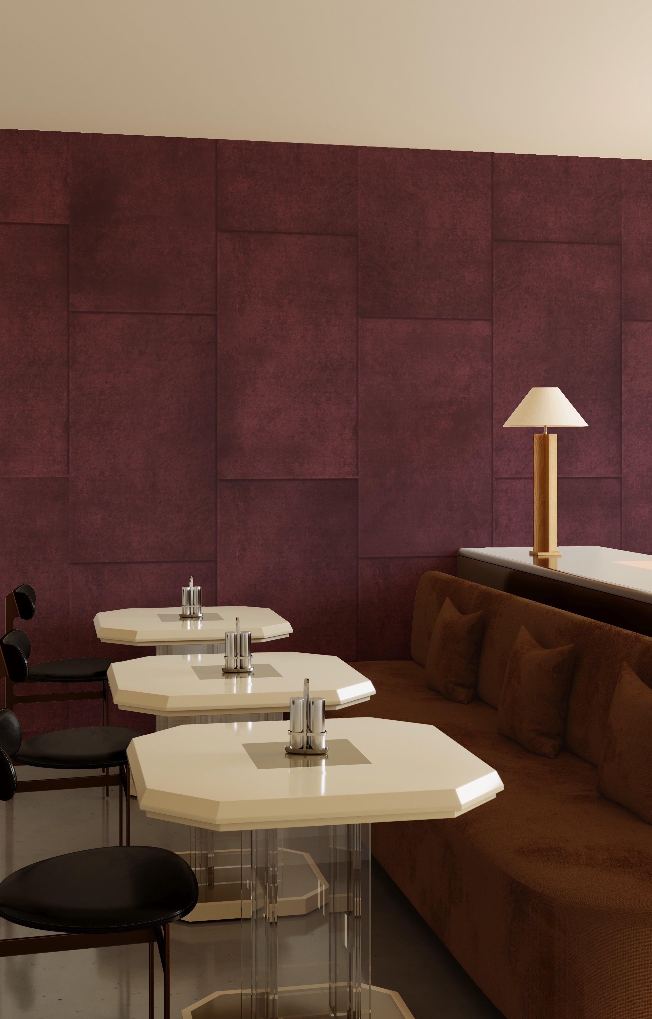 Rectangled© Mural Wallpaper in Beet