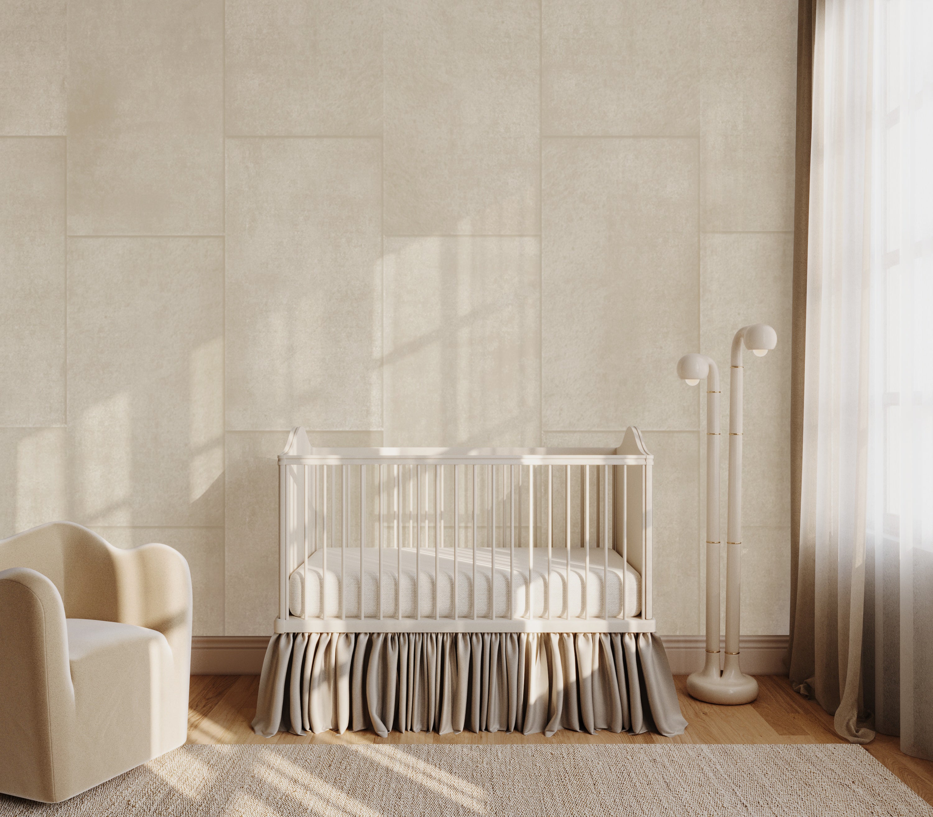 Rectangled© Mural Wallpaper in Bone
