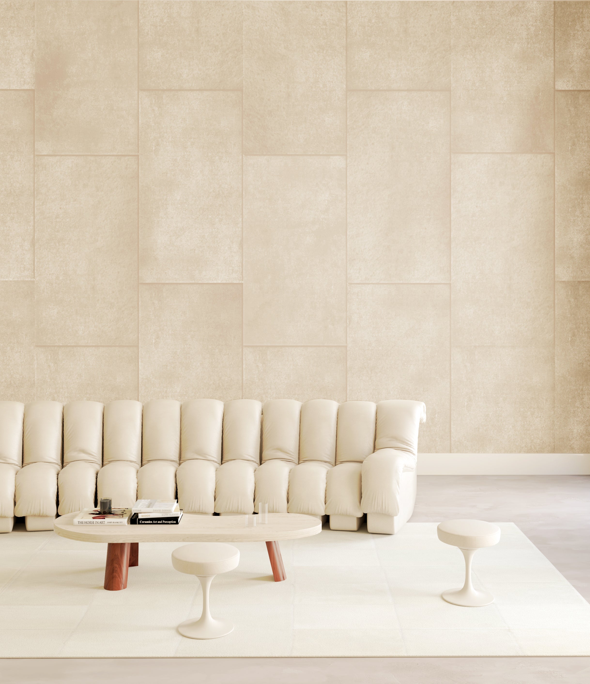 Rectangled© Mural Wallpaper in Butter