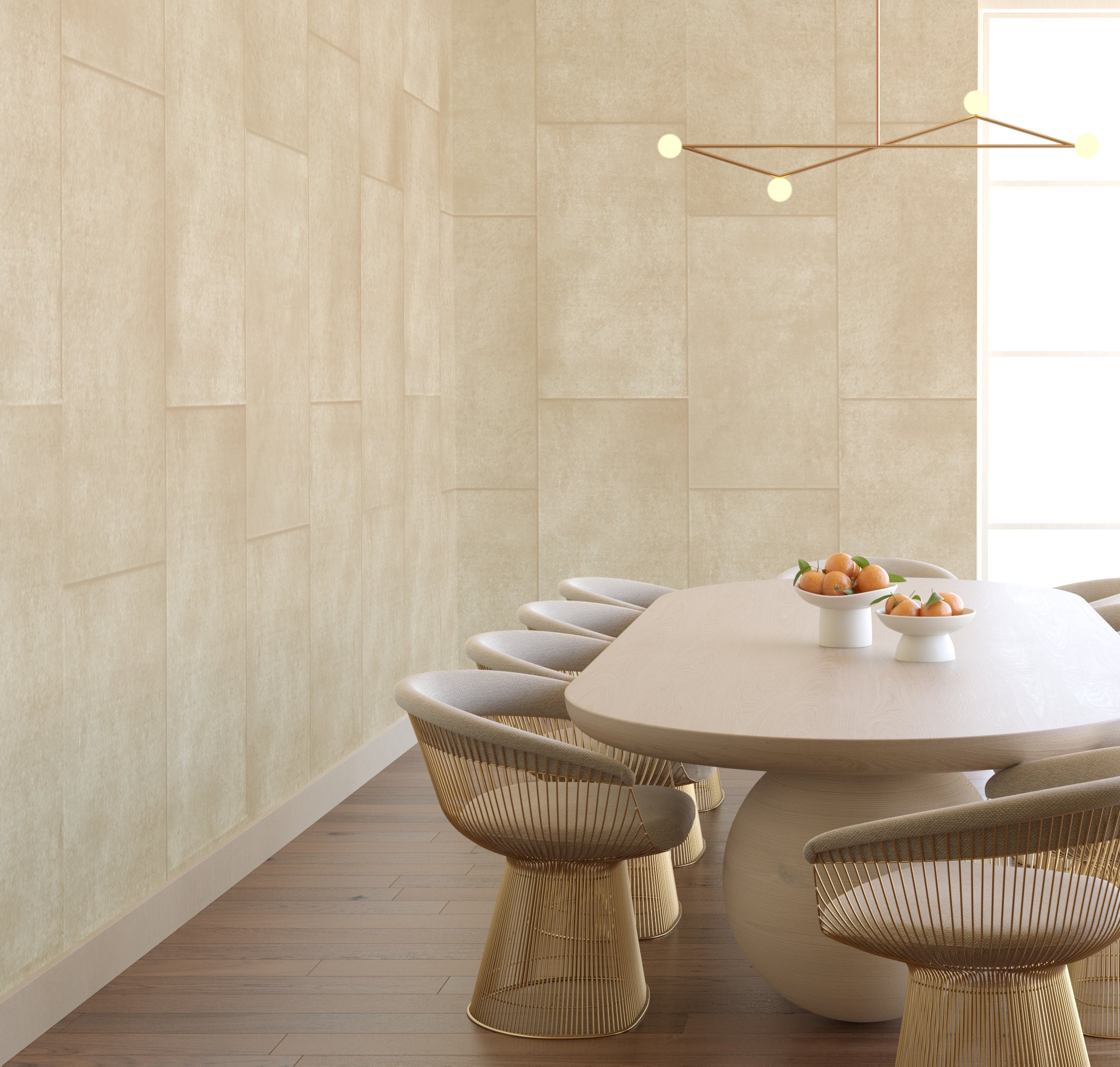 Rectangled© Mural Wallpaper in Butter