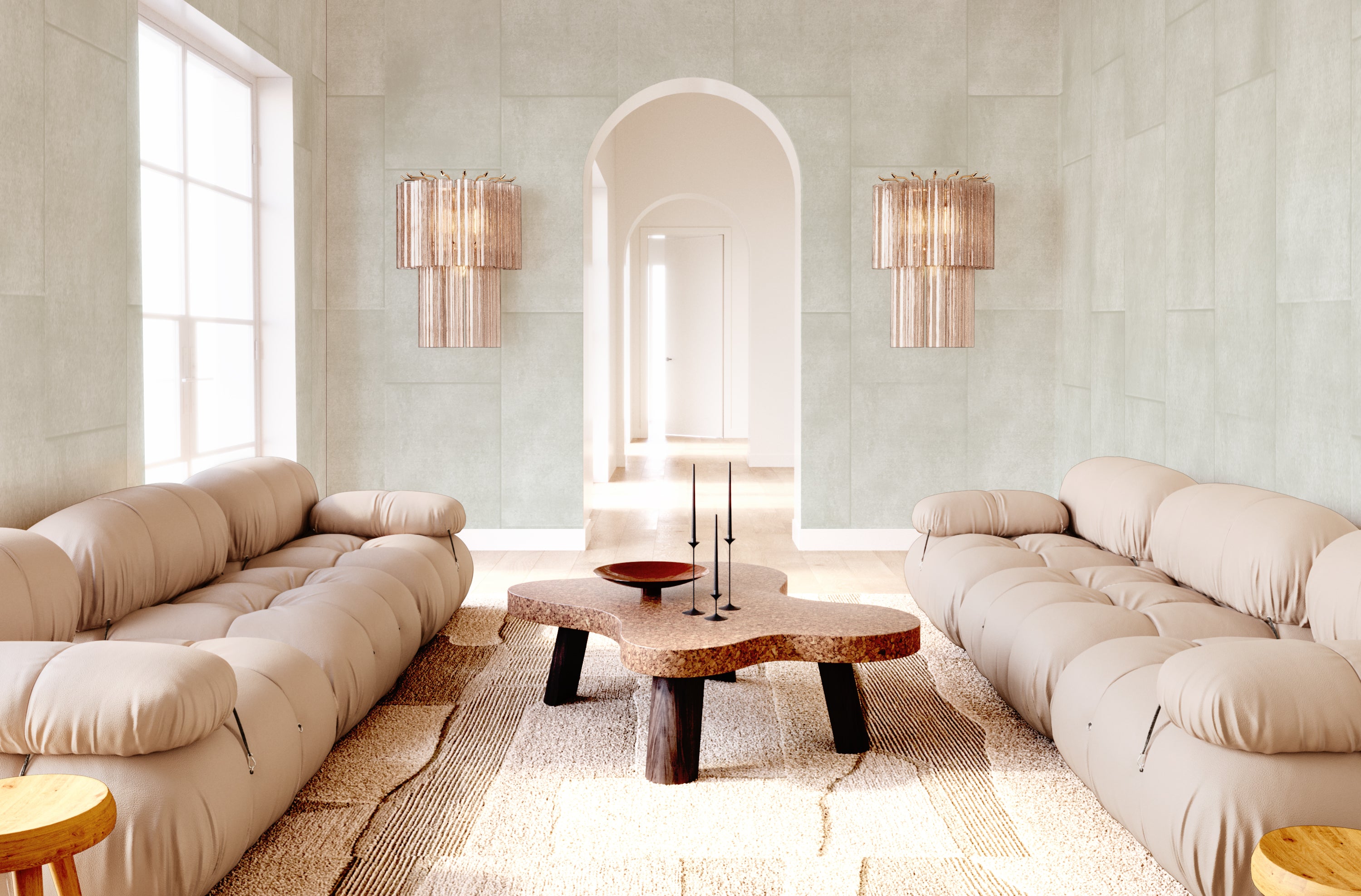 Rectangled© Mural Wallpaper in Cobble