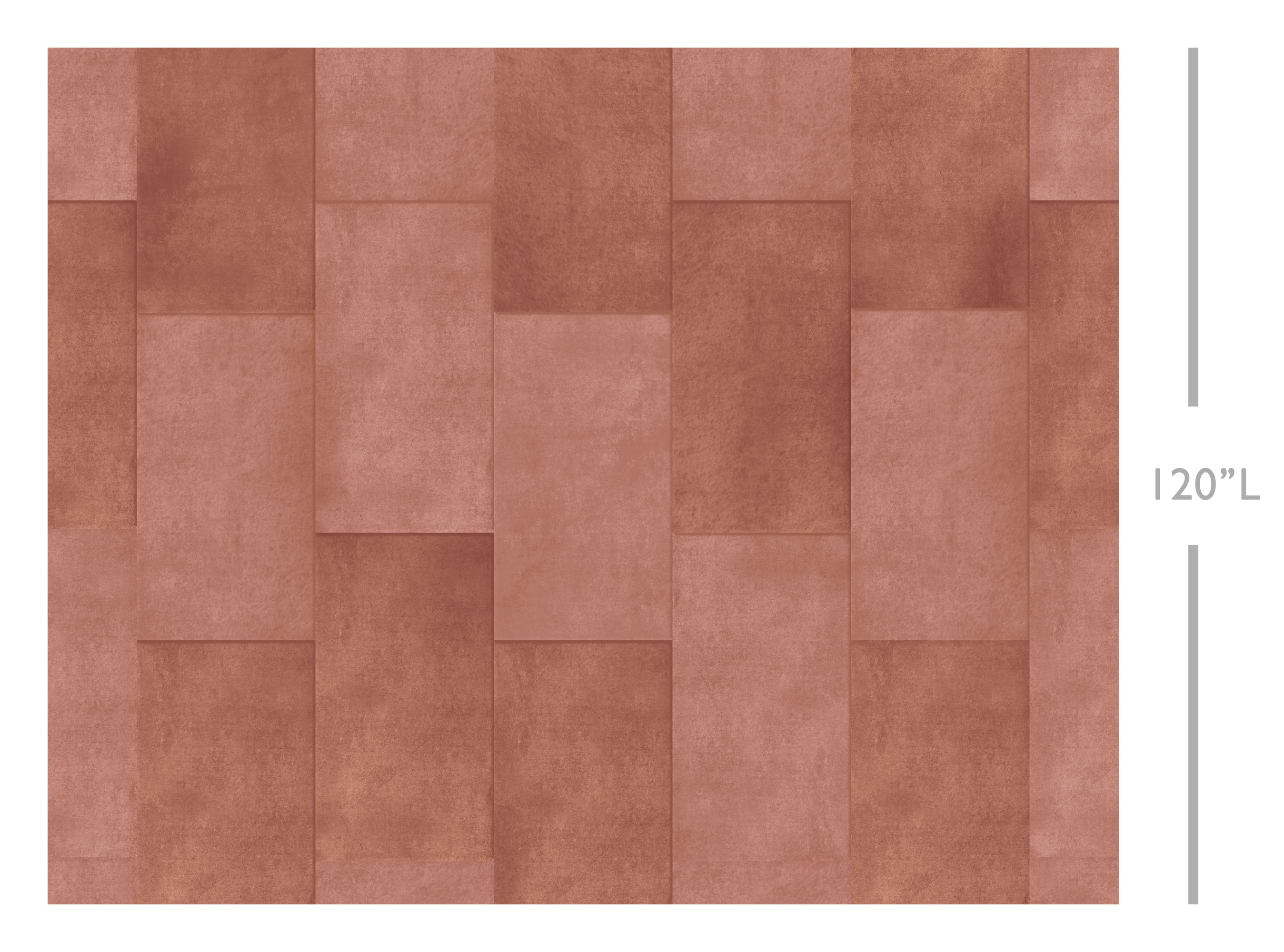 Rectangled© Mural Wallpaper in Coral