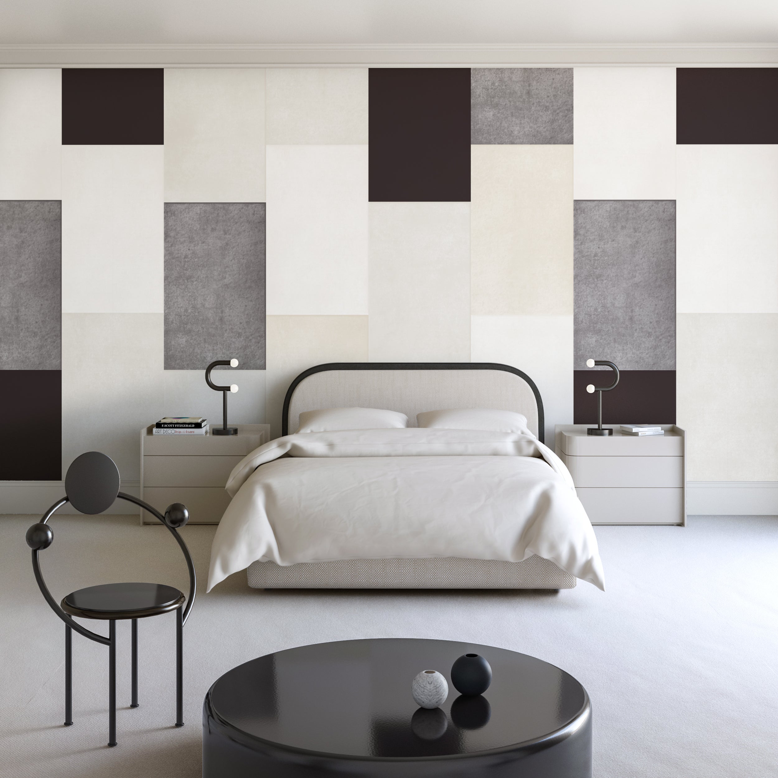 Rectangled© Mural Wallpaper in Ebony