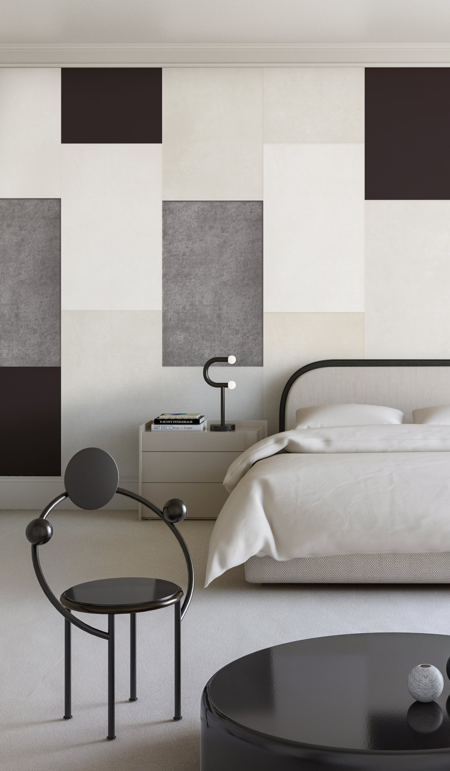 Rectangled© Mural Wallpaper in Ebony