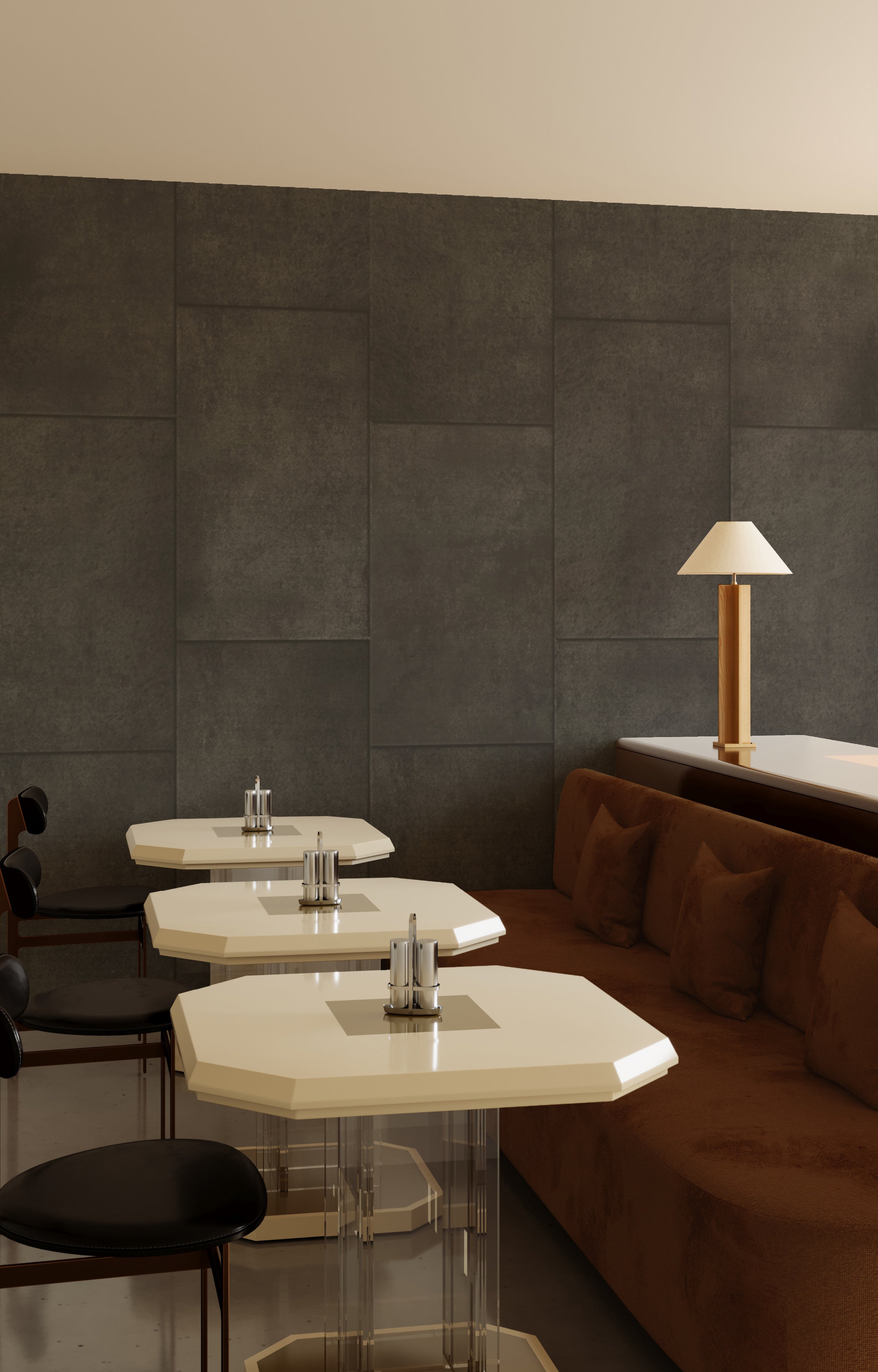 Rectangled© Mural Wallpaper in Graphite
