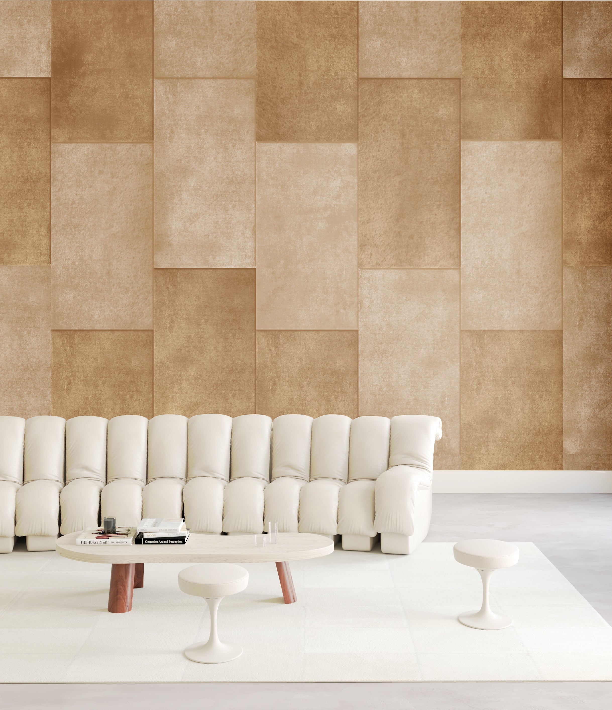 Rectangled© Mural Wallpaper in Honey
