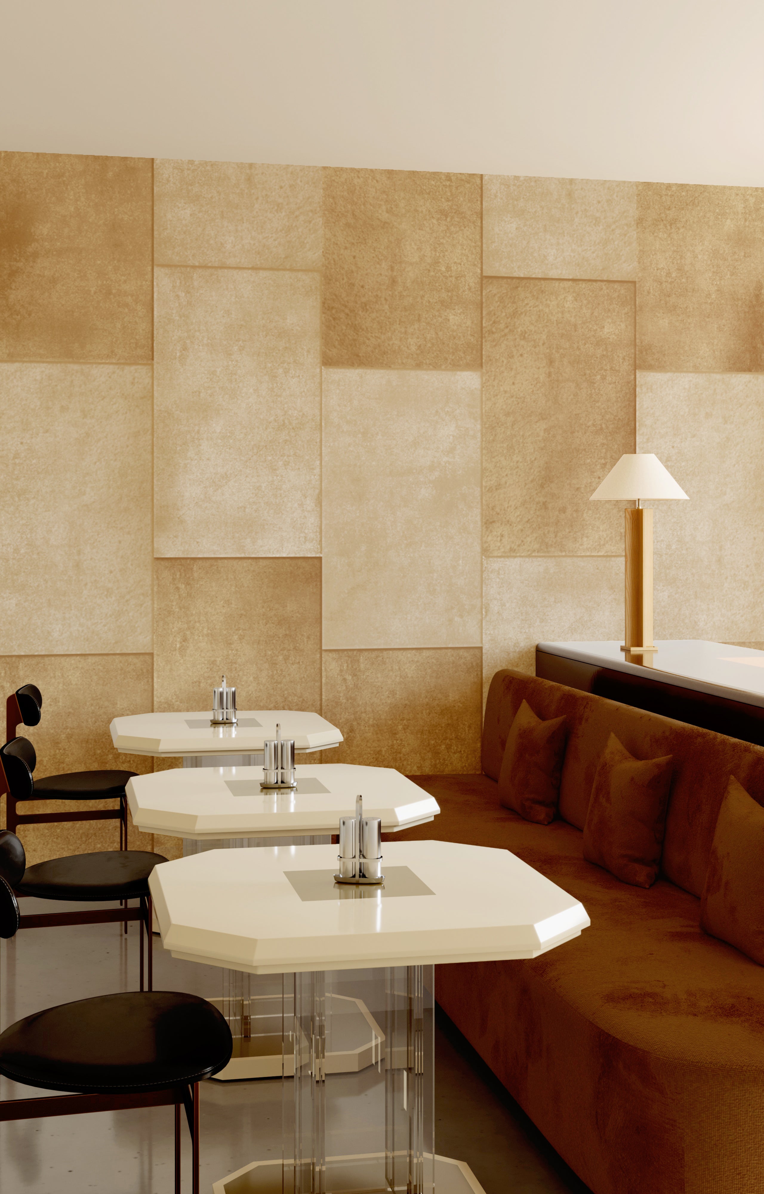 Rectangled© Mural Wallpaper in Honey