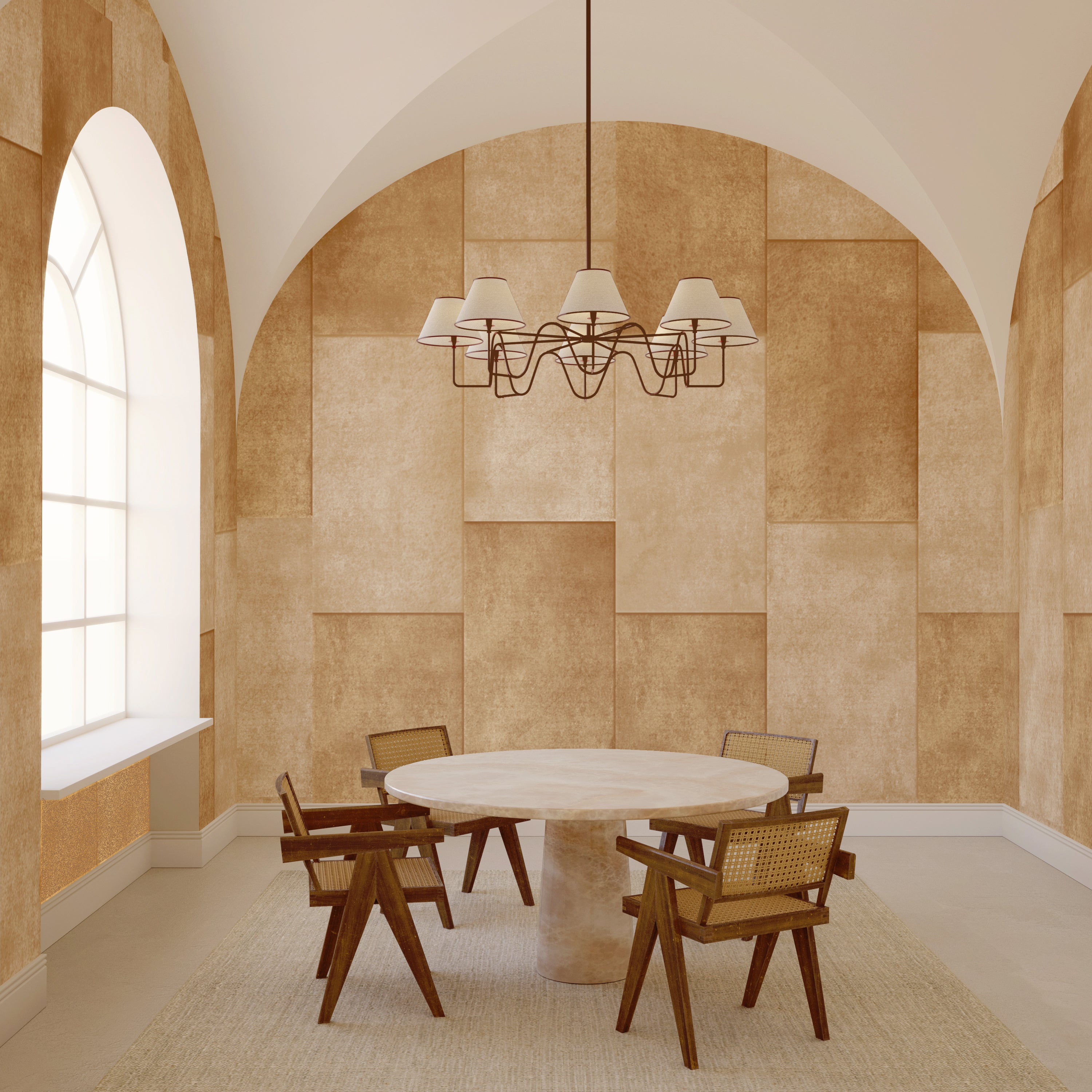 Rectangled© Mural Wallpaper in Honey