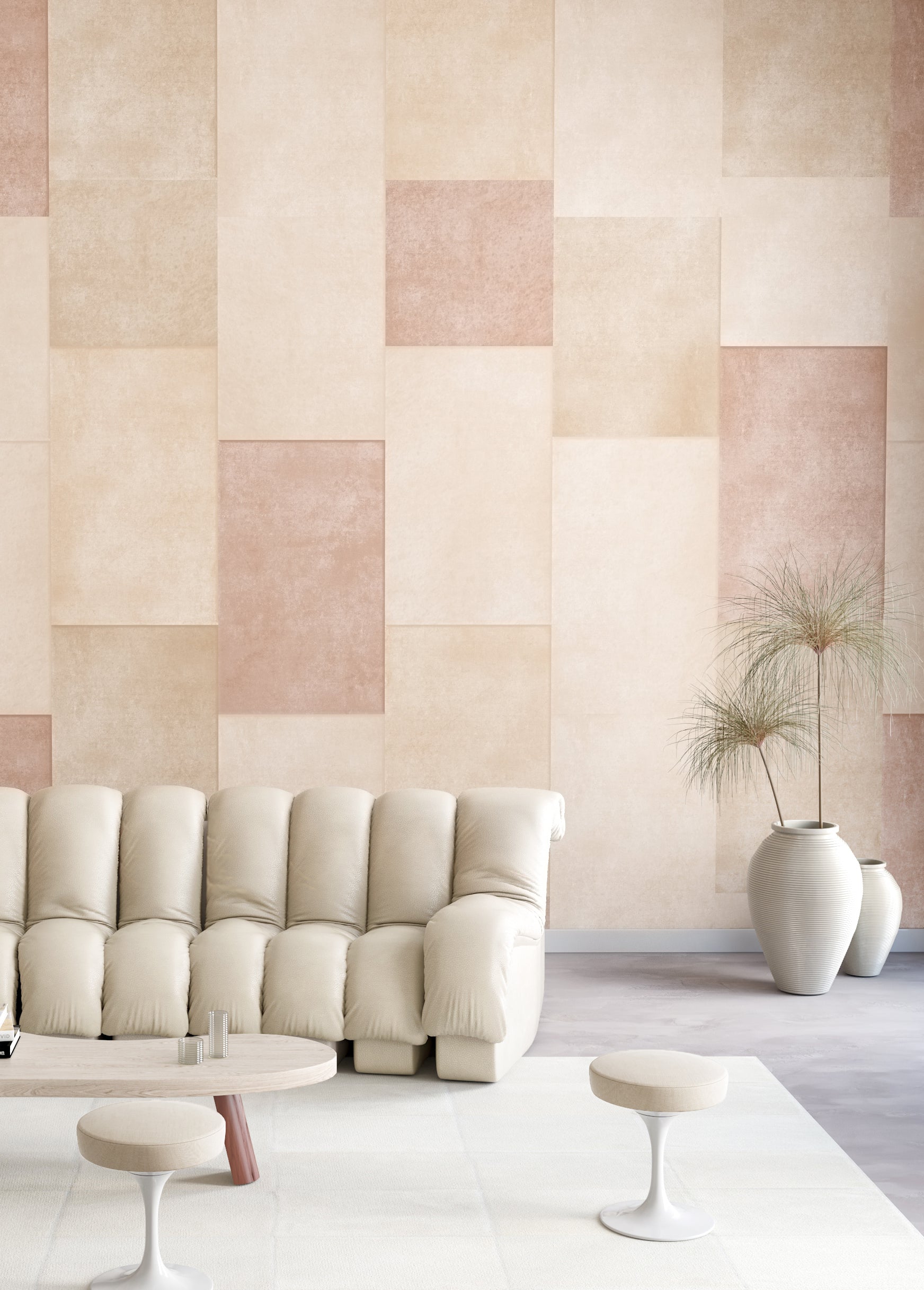 Rectangled© Mural Wallpaper in Mauve