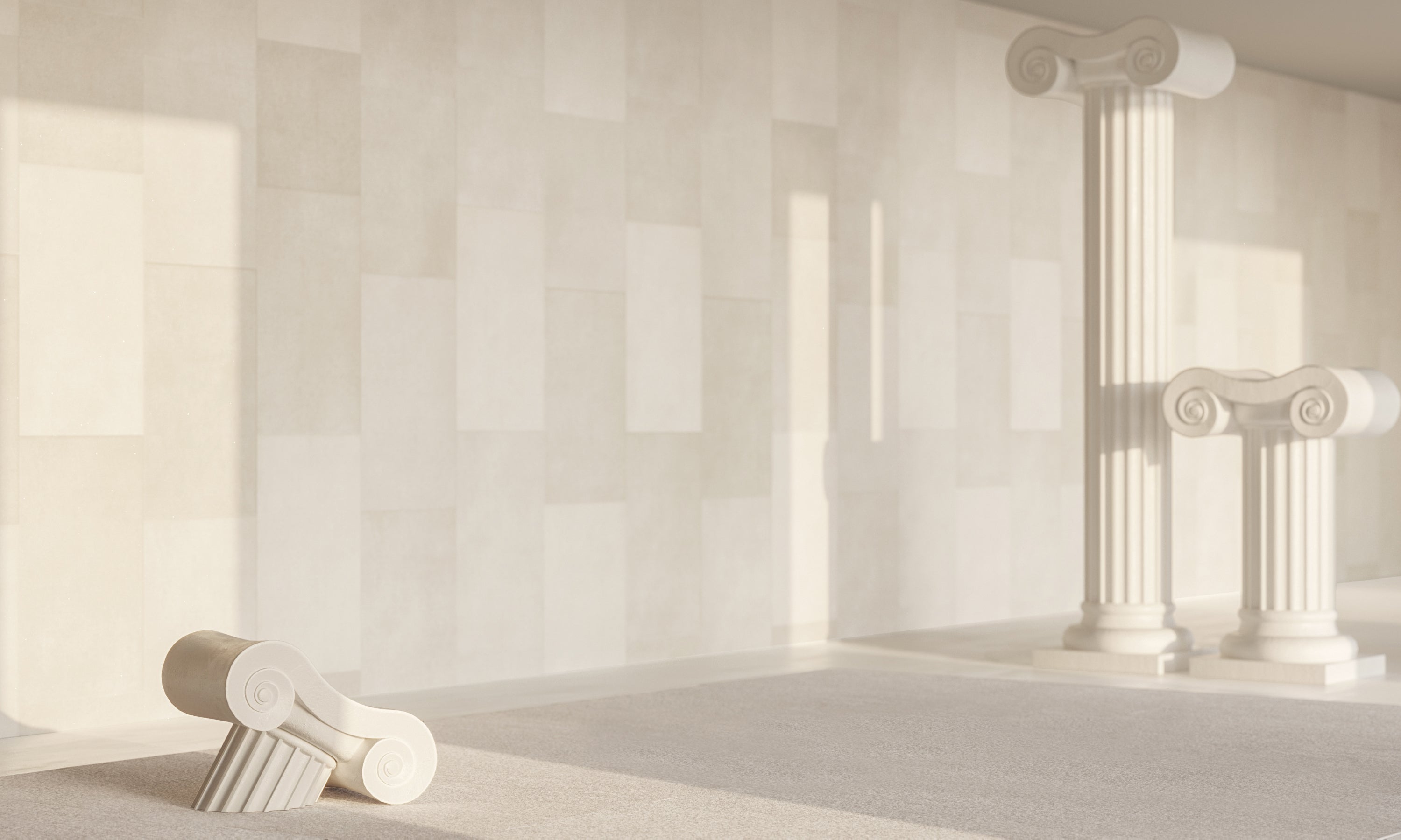 Rectangled© Mural Wallpaper in Oyster