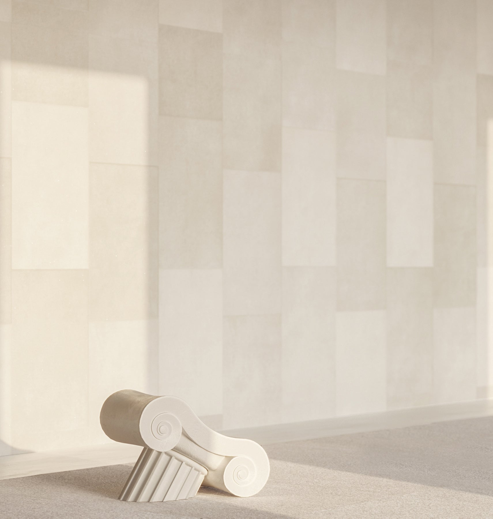 Rectangled© Mural Wallpaper in Oyster