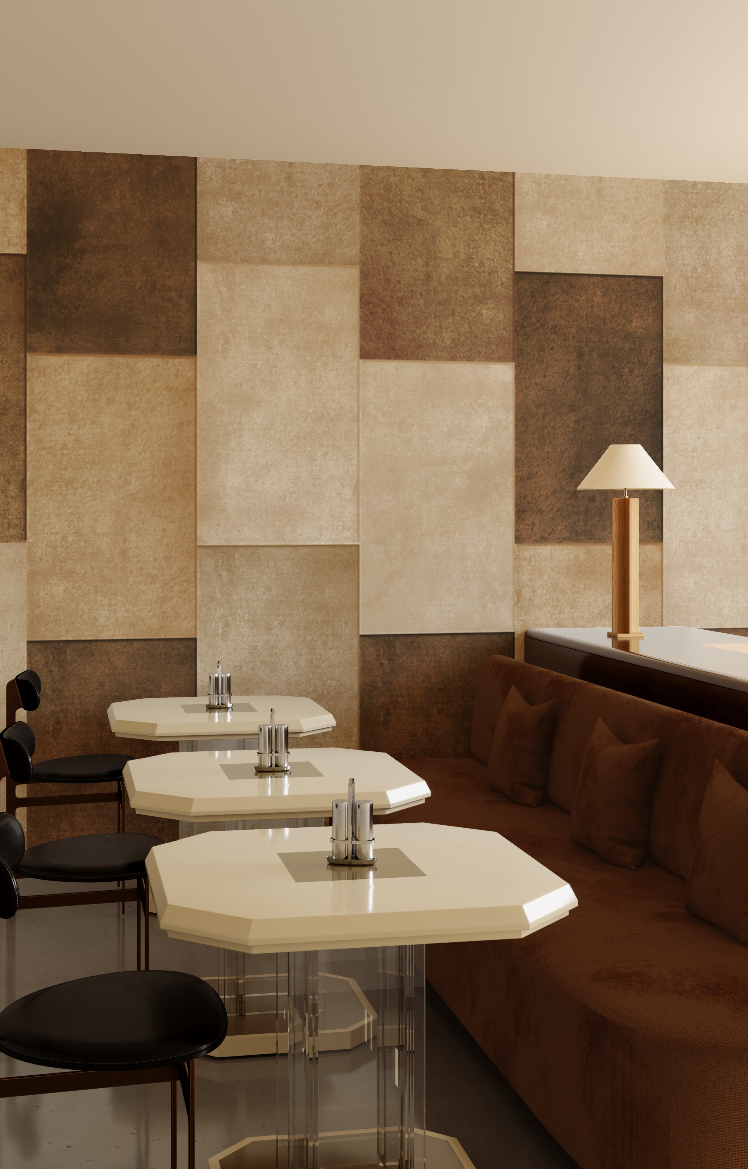 Rectangled© Mural Wallpaper in Teddy