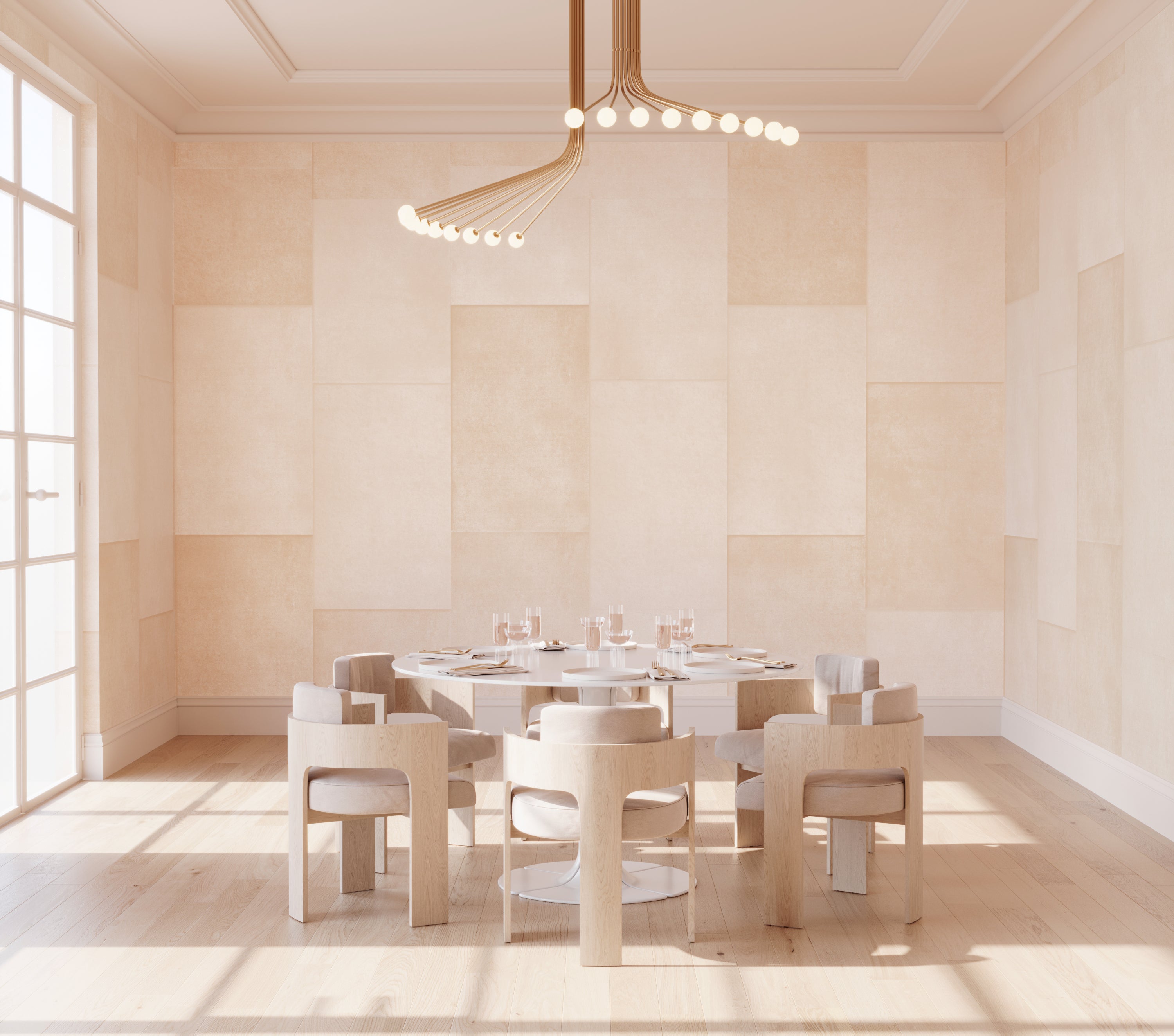 Rectangled© Mural Wallpaper in Sand