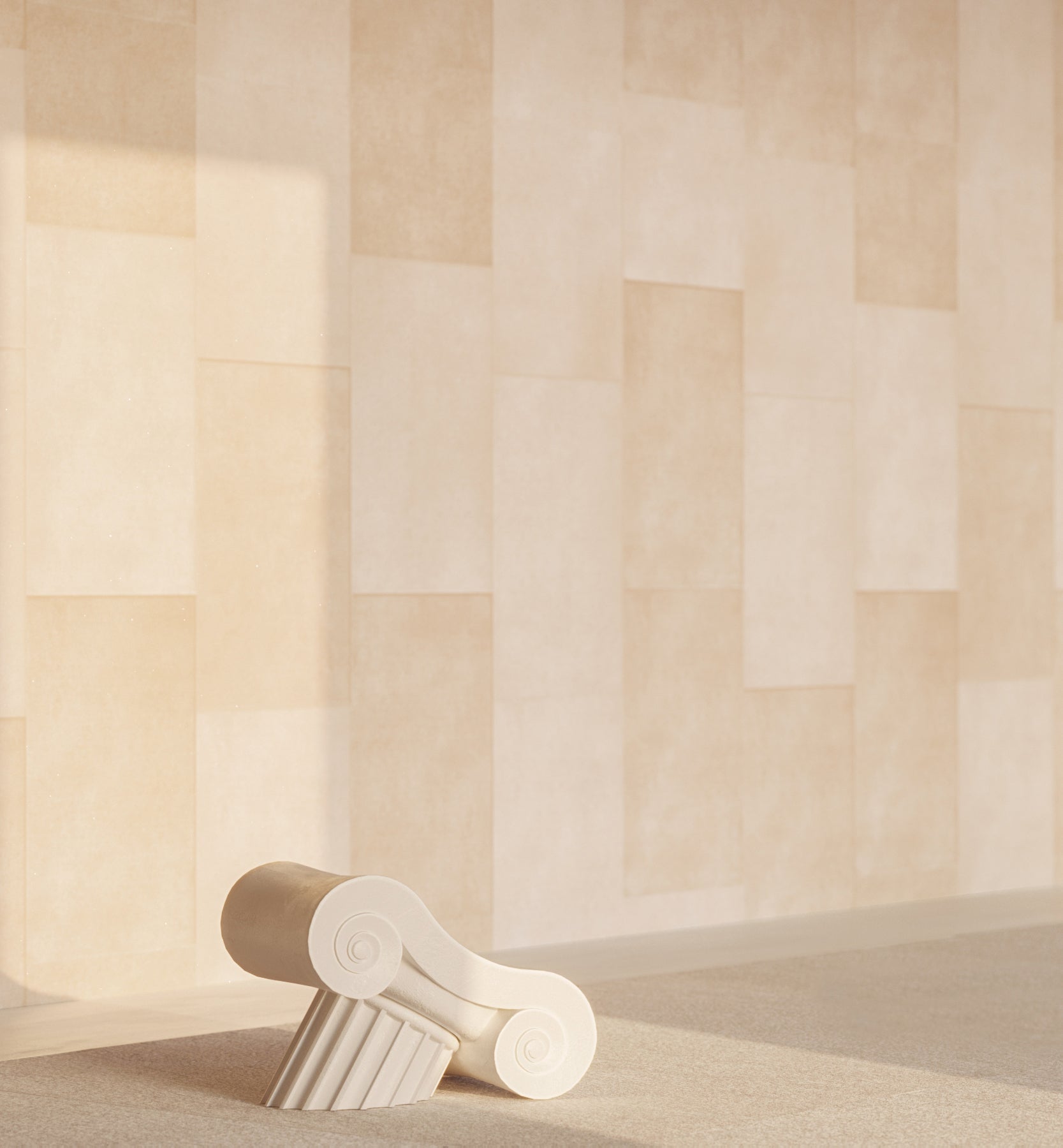 Rectangled© Mural Wallpaper in Sand