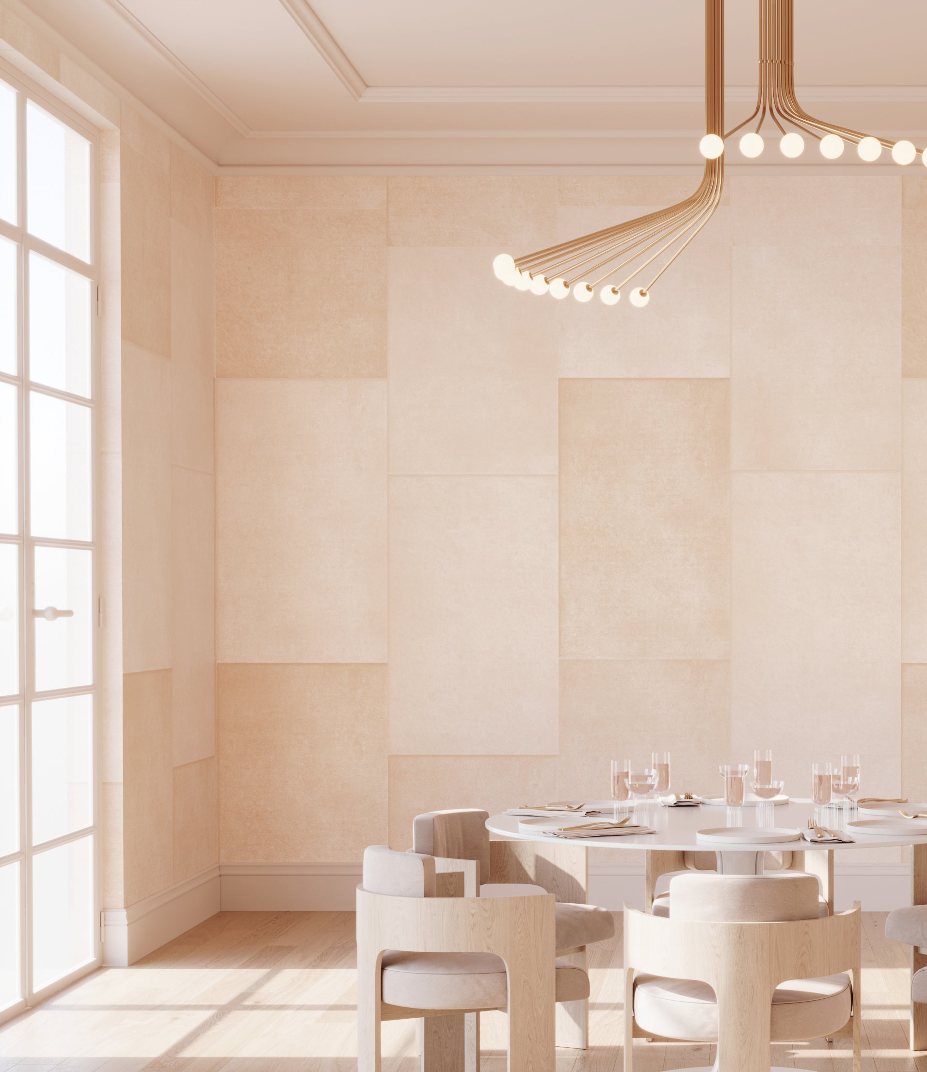 Rectangled© Mural Wallpaper in Sand