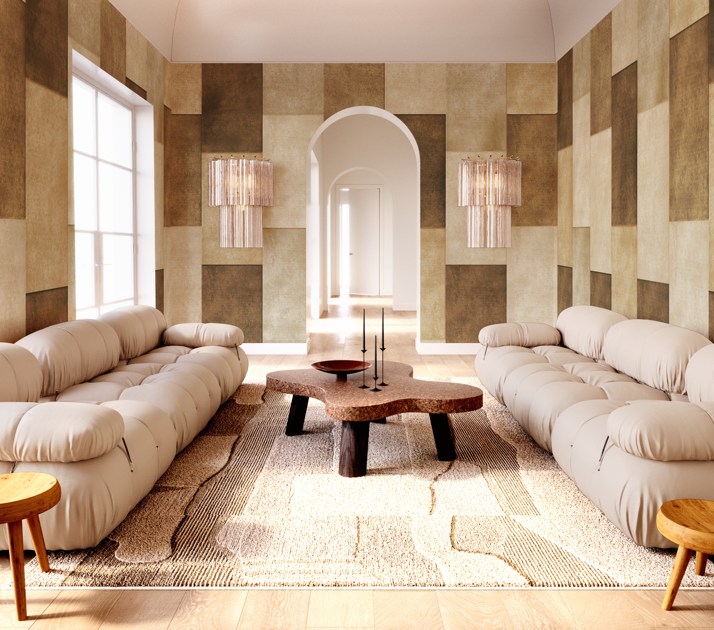Rectangled© Mural Wallpaper in Teddy