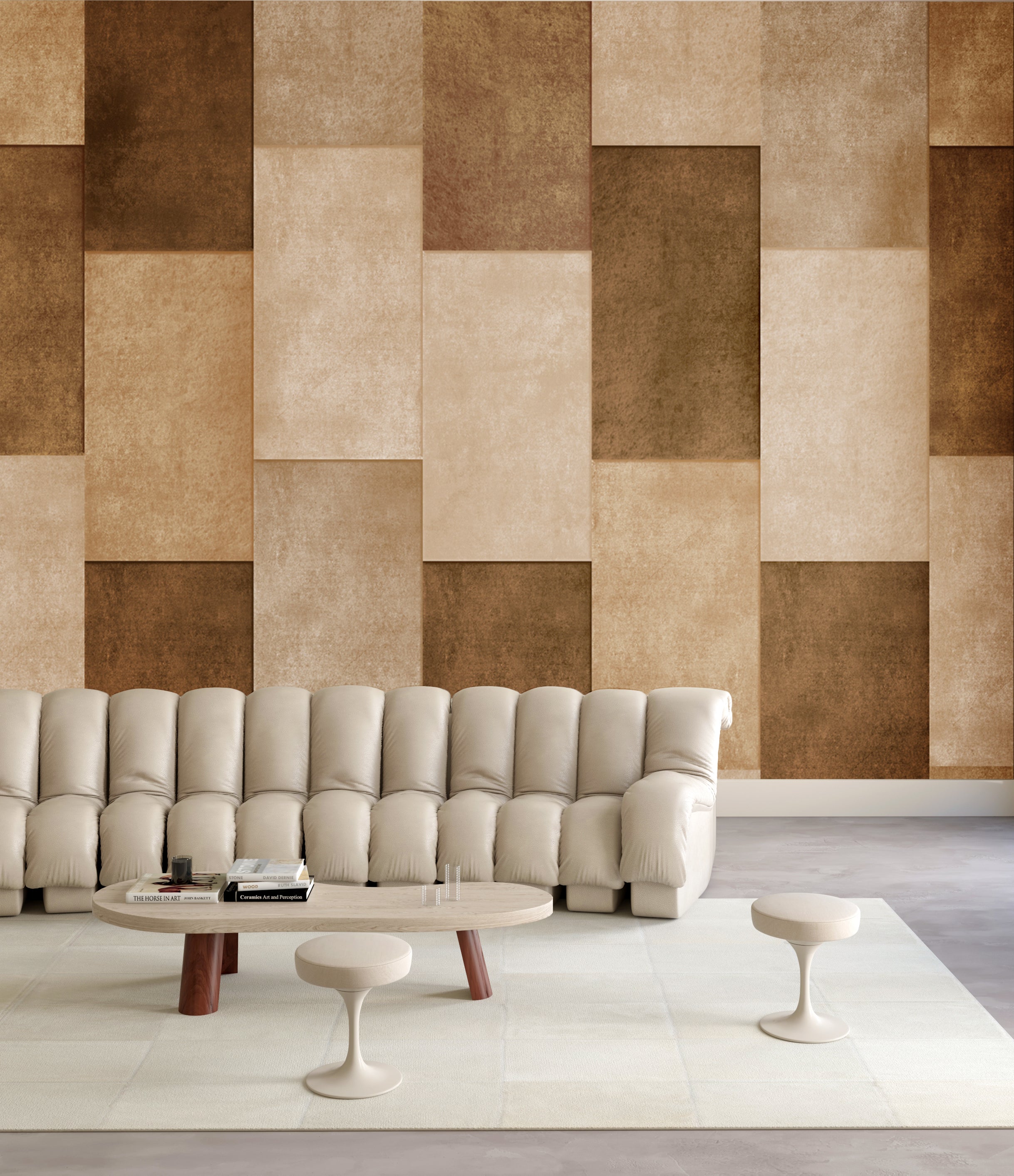 Rectangled© Mural Wallpaper in Teddy