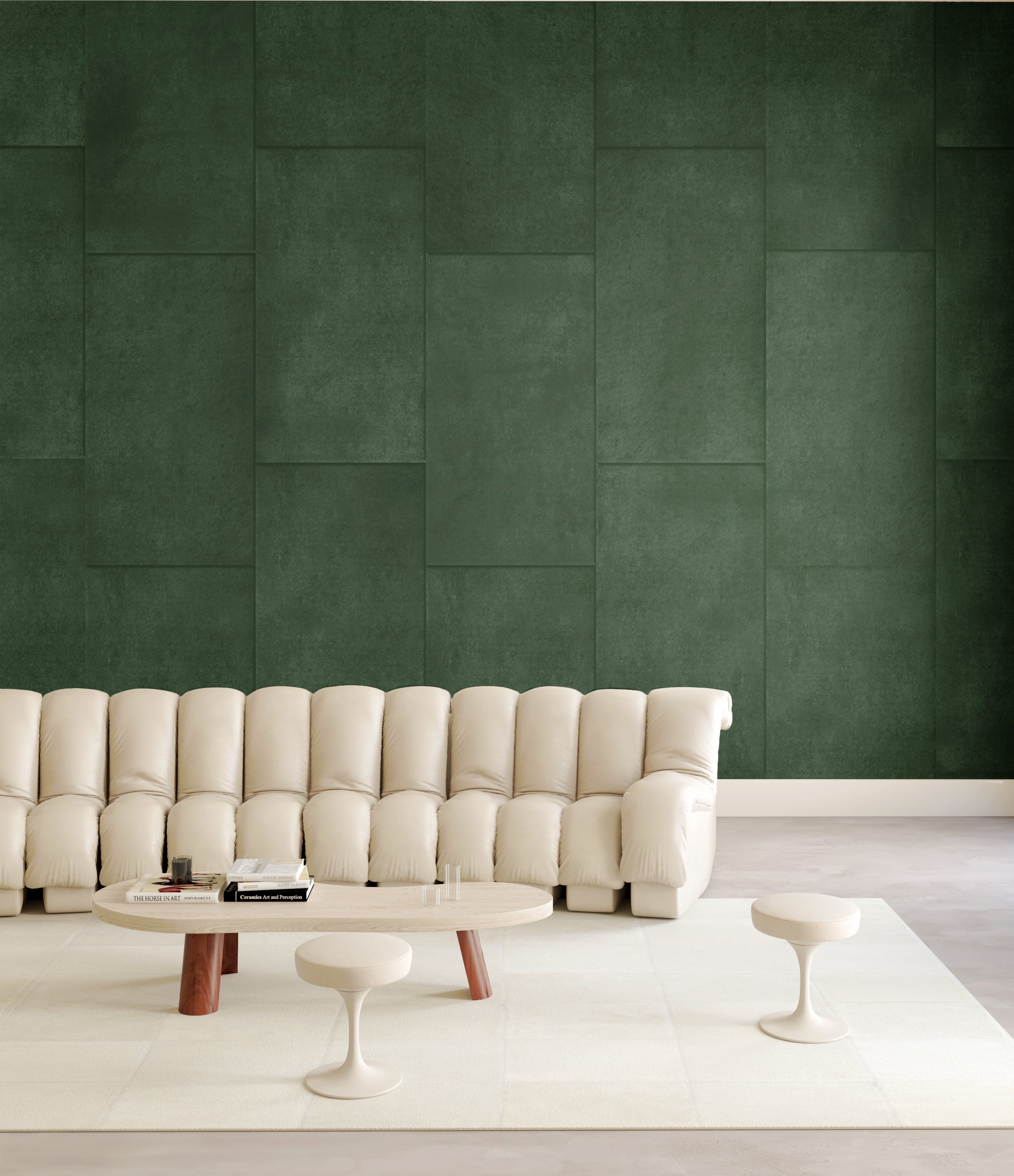 Rectangled© Mural Wallpaper in Wintergreen