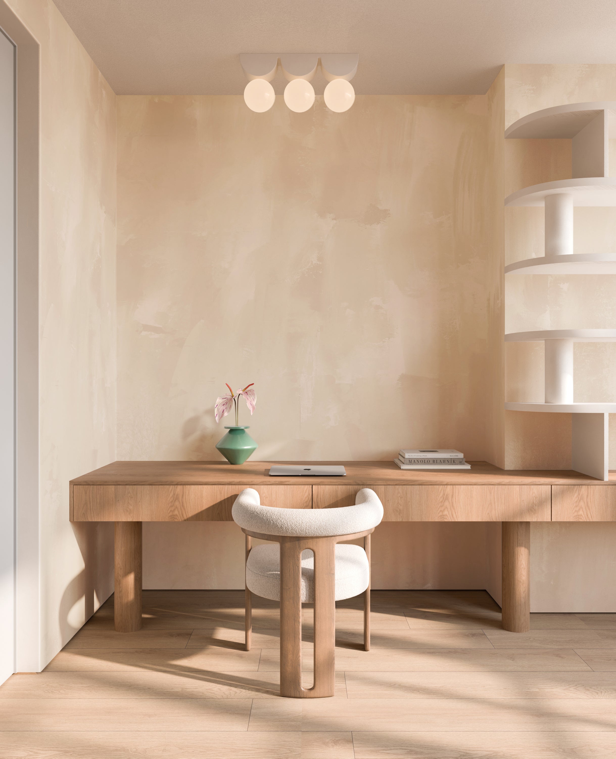 Rock Steady© Mural Wallpaper in Linen