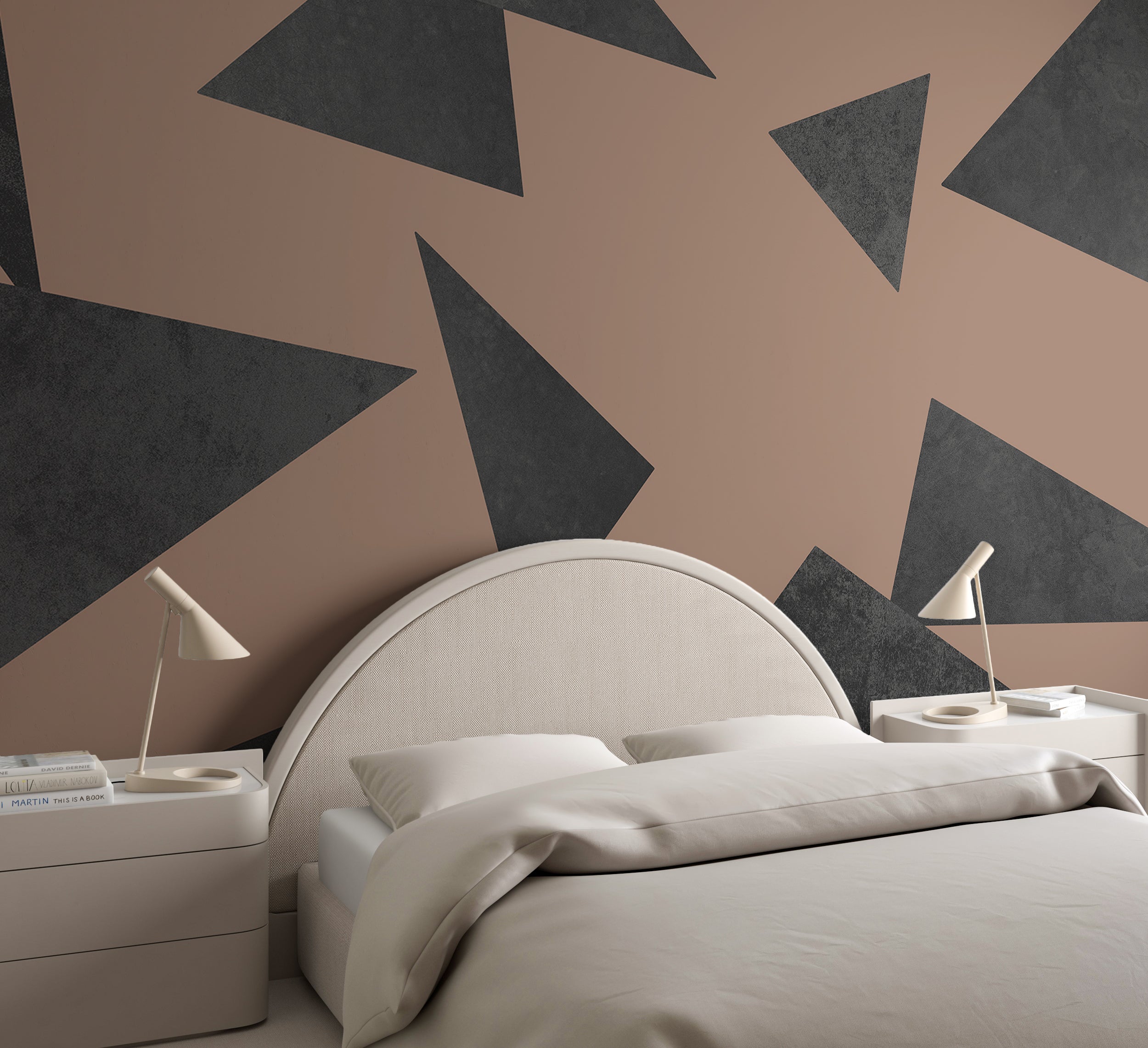 Terrazzo© Wallpaper in rust + black