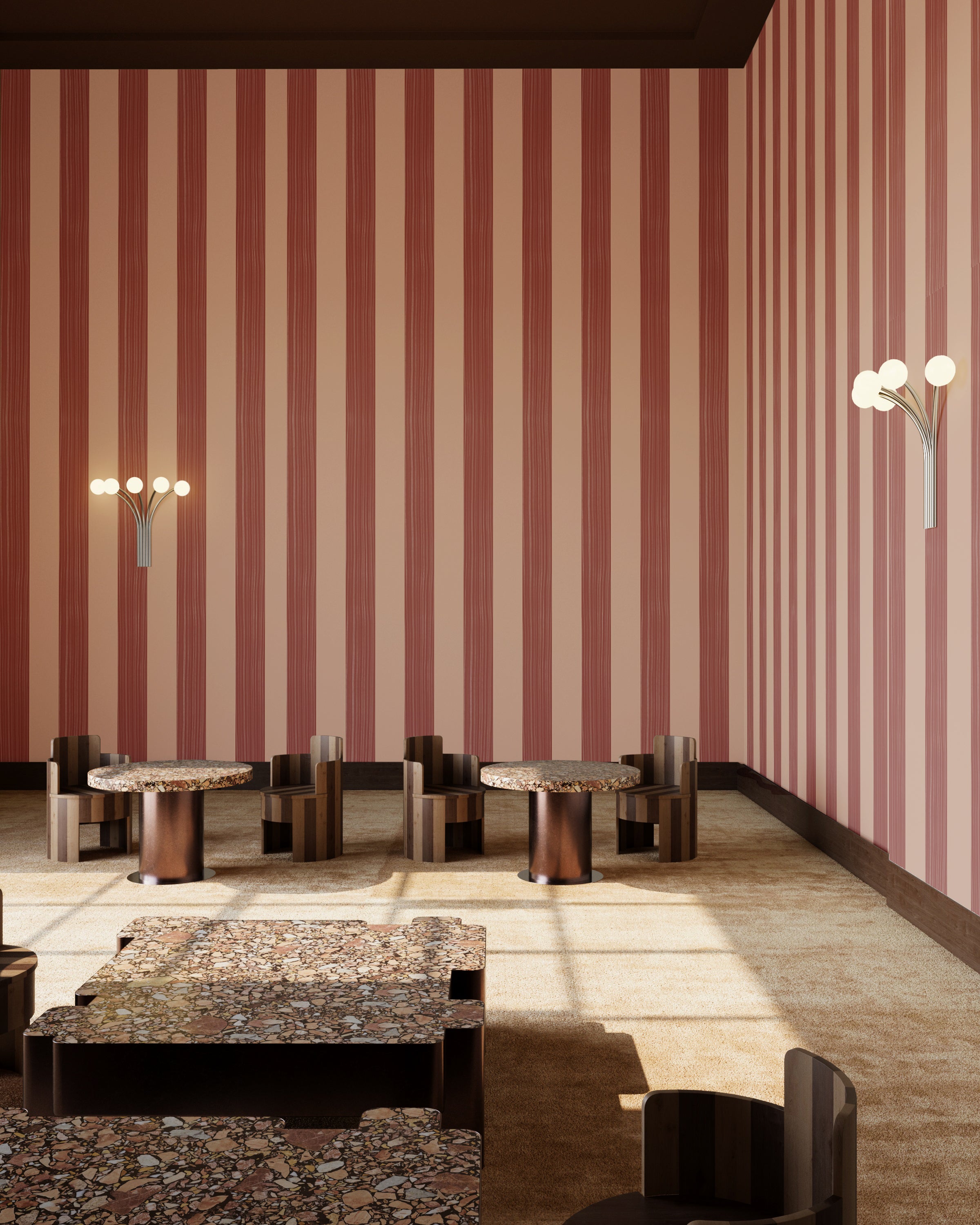 Santorini© Mural Wallpaper in Adobe