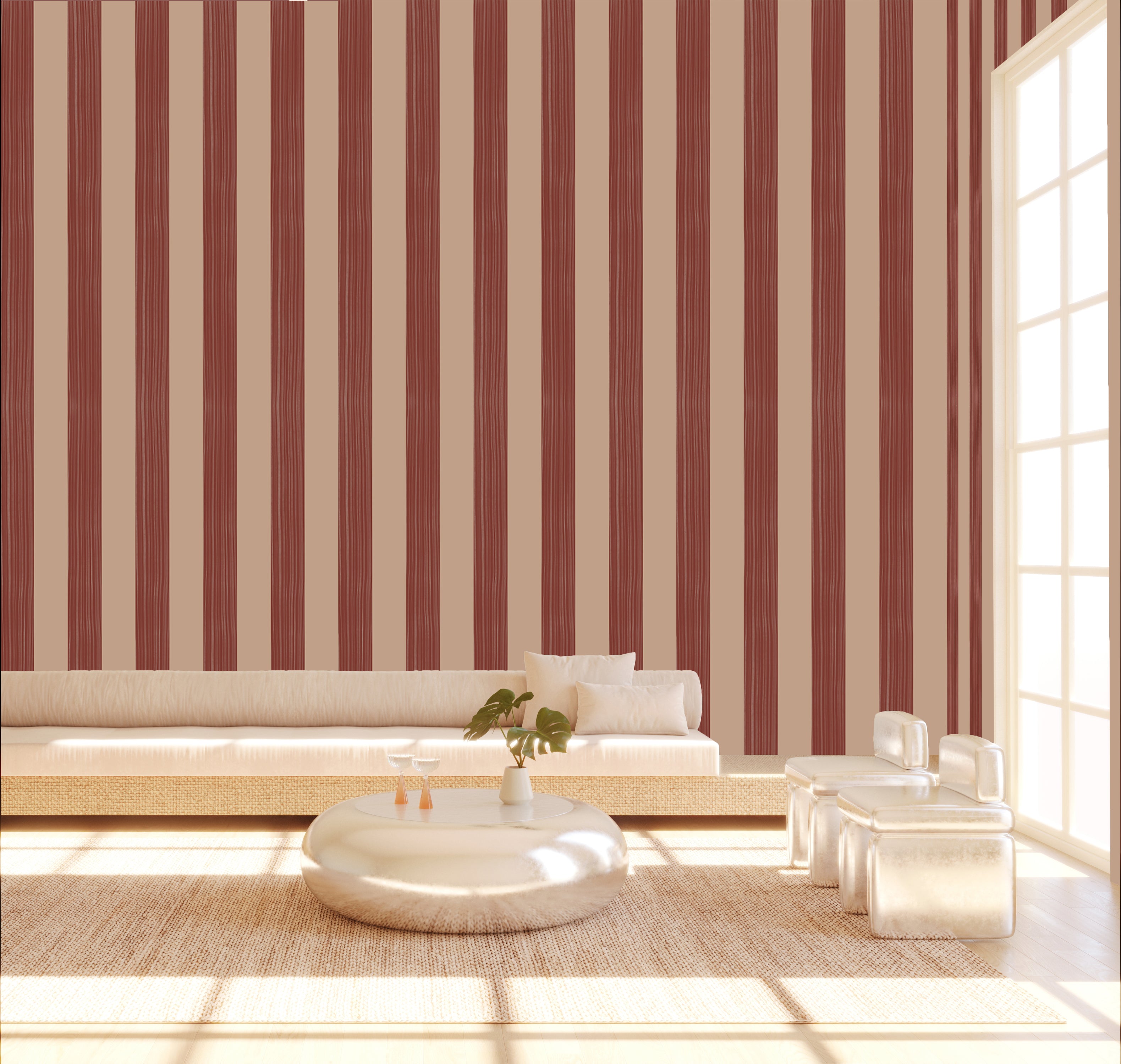 Santorini© Mural Wallpaper in Adobe