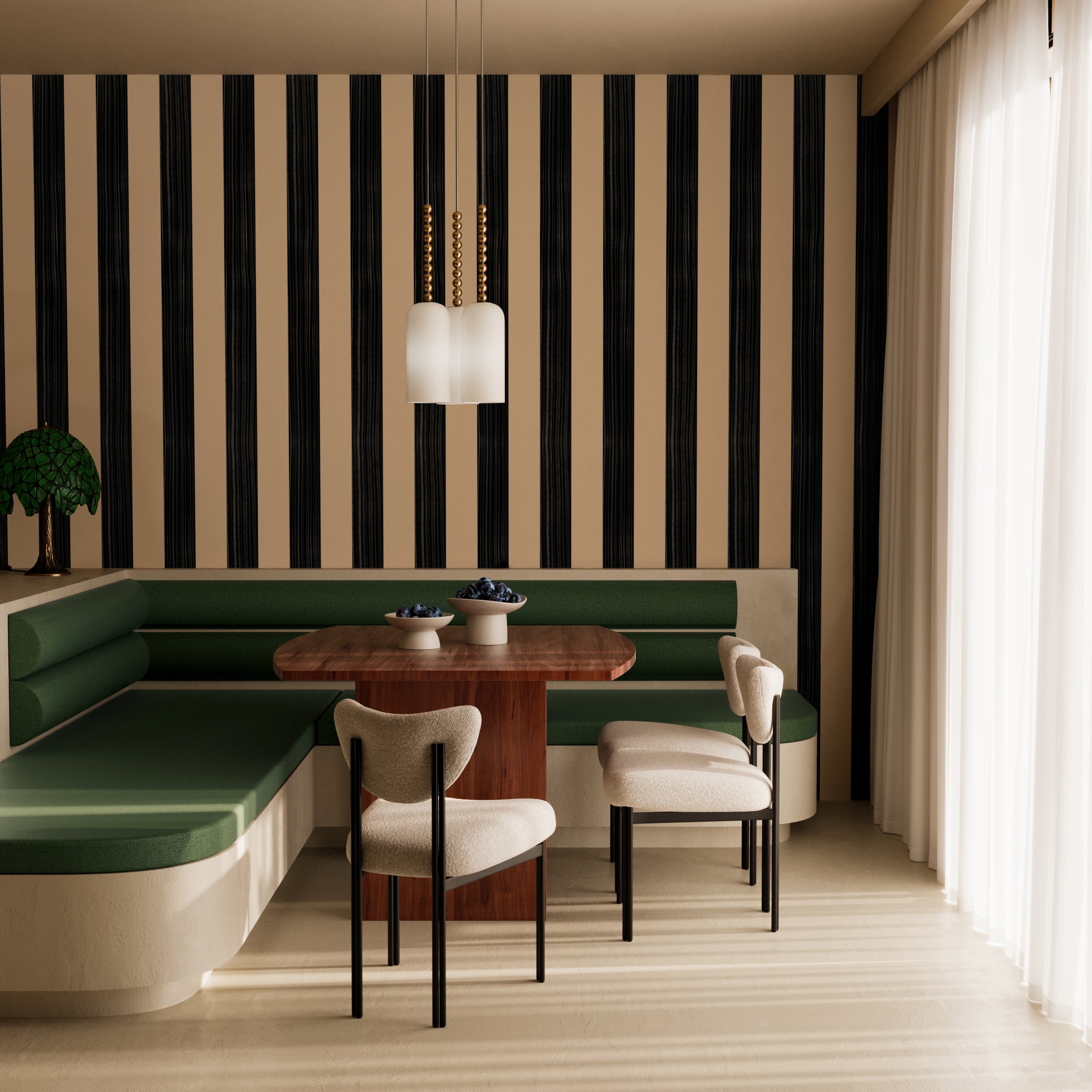 Santorini© Mural Wallpaper in Cafe