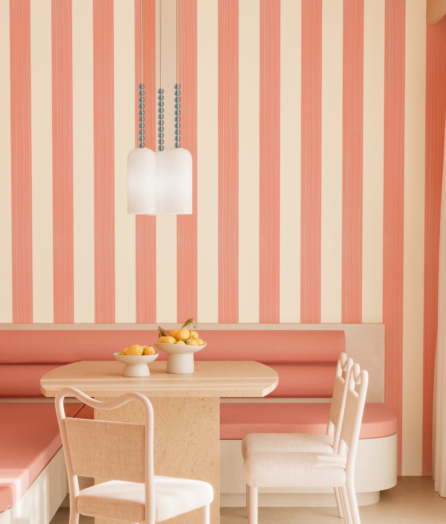 Santorini© Mural Wallpaper in Melon