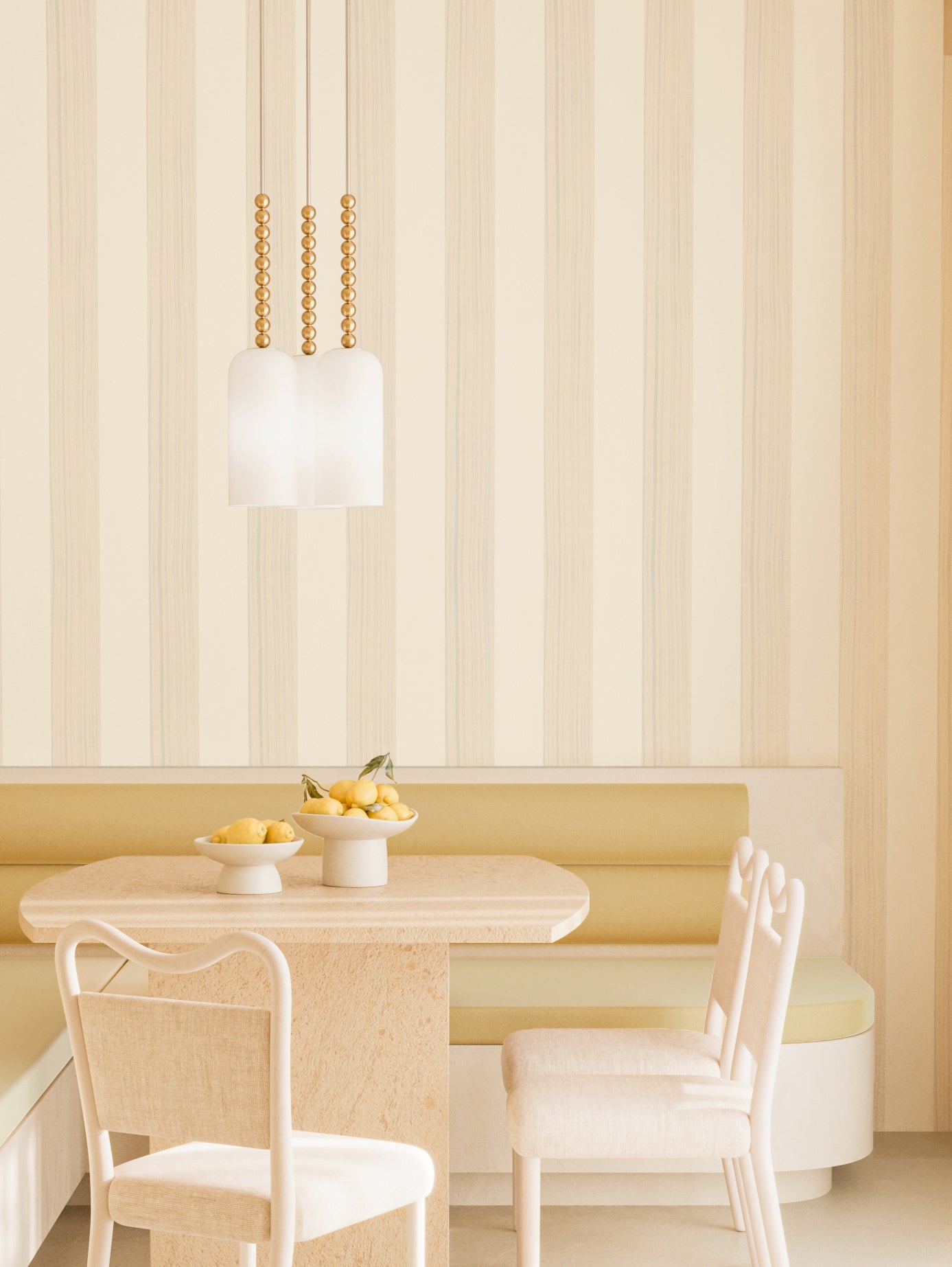 Santorini© Mural Wallpaper in Sand