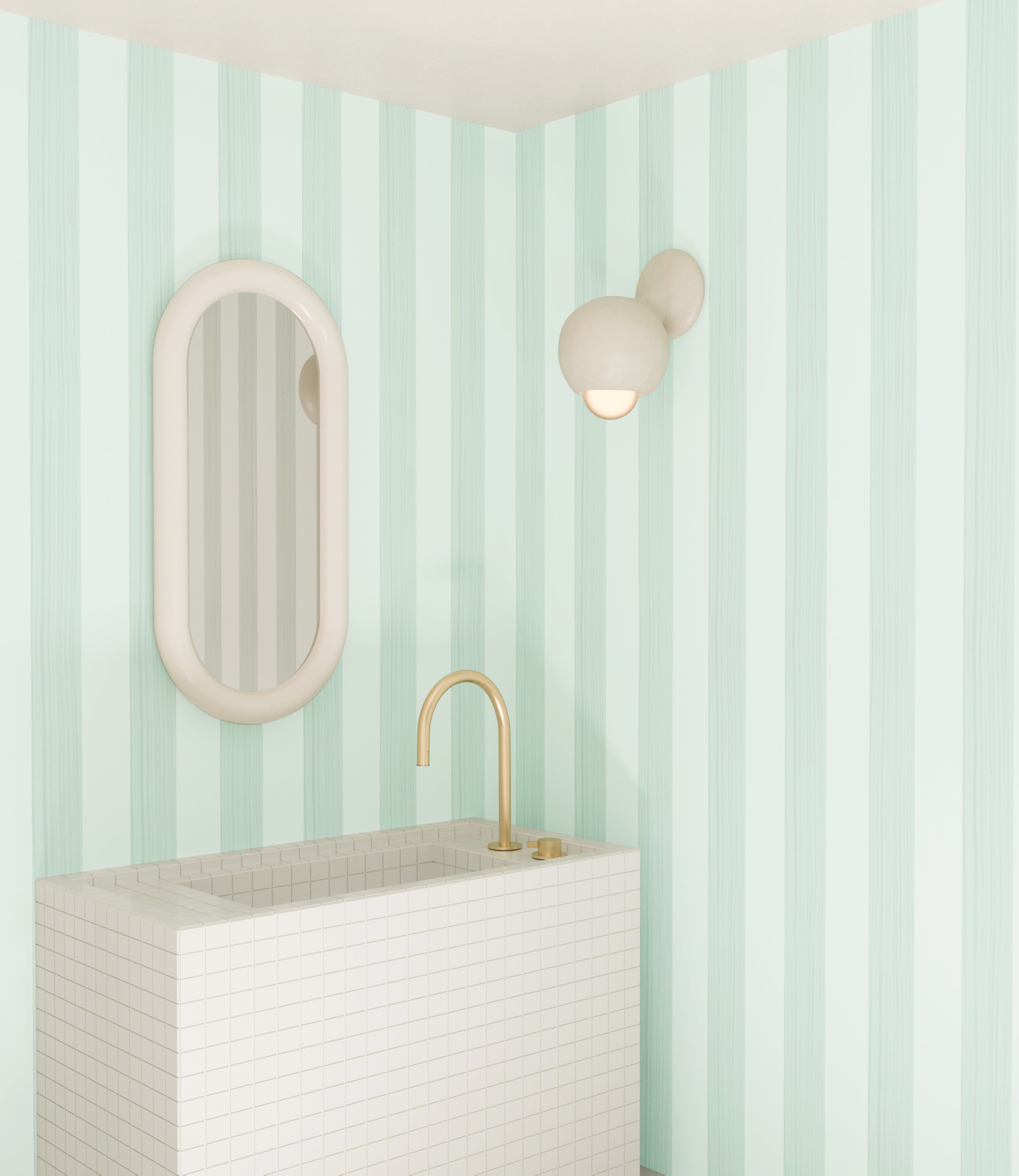 Santorini© Mural Wallpaper in Sea Spray